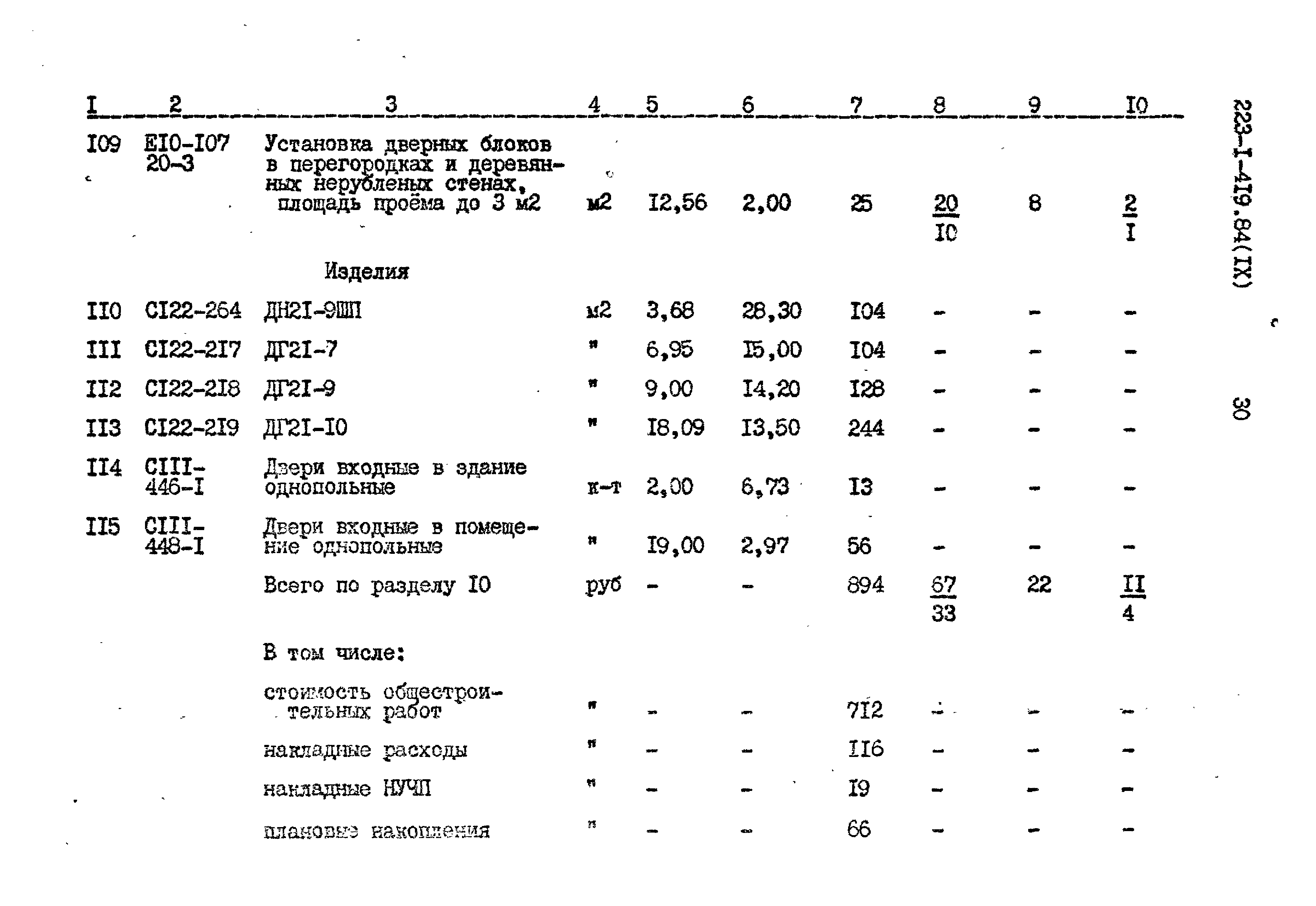 Типовой проект 223-1-419.84