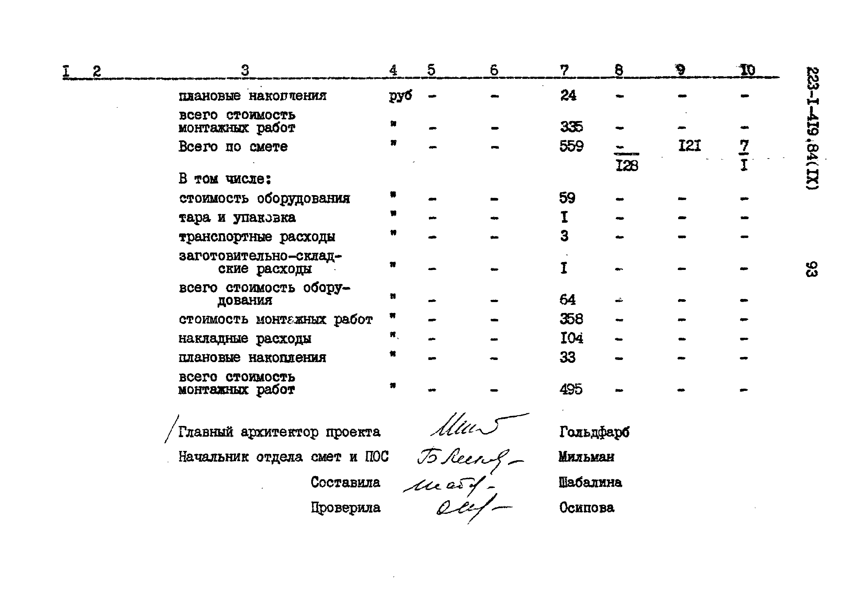 Типовой проект 223-1-419.84