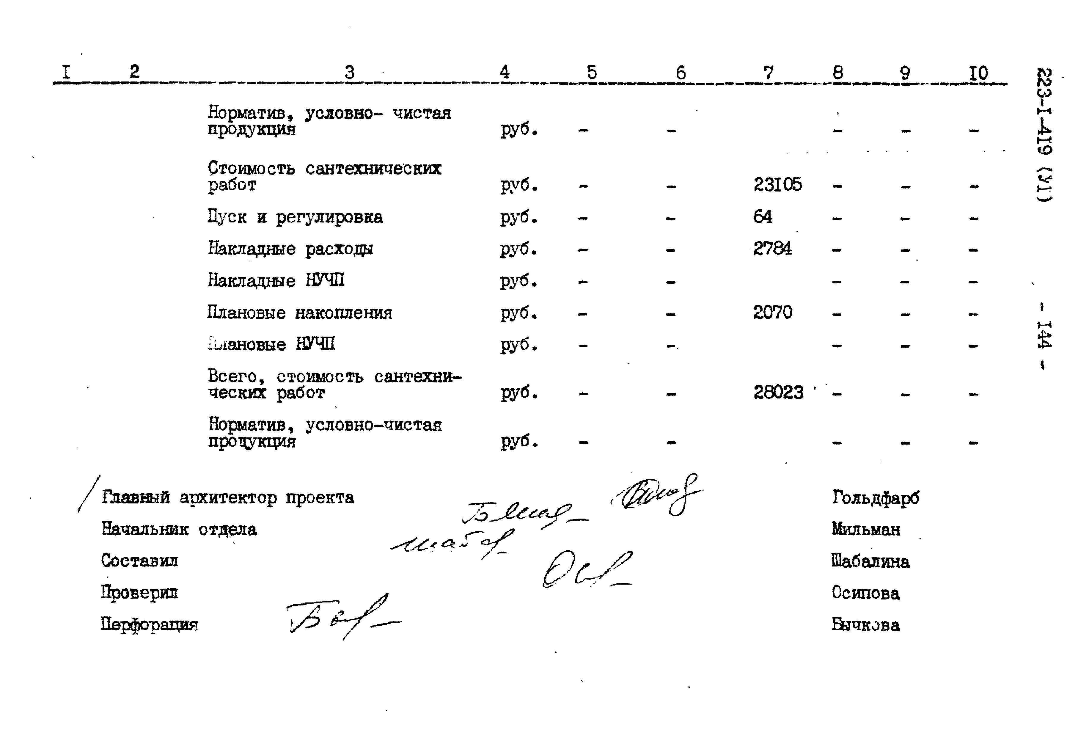 Типовой проект 223-1-419.84