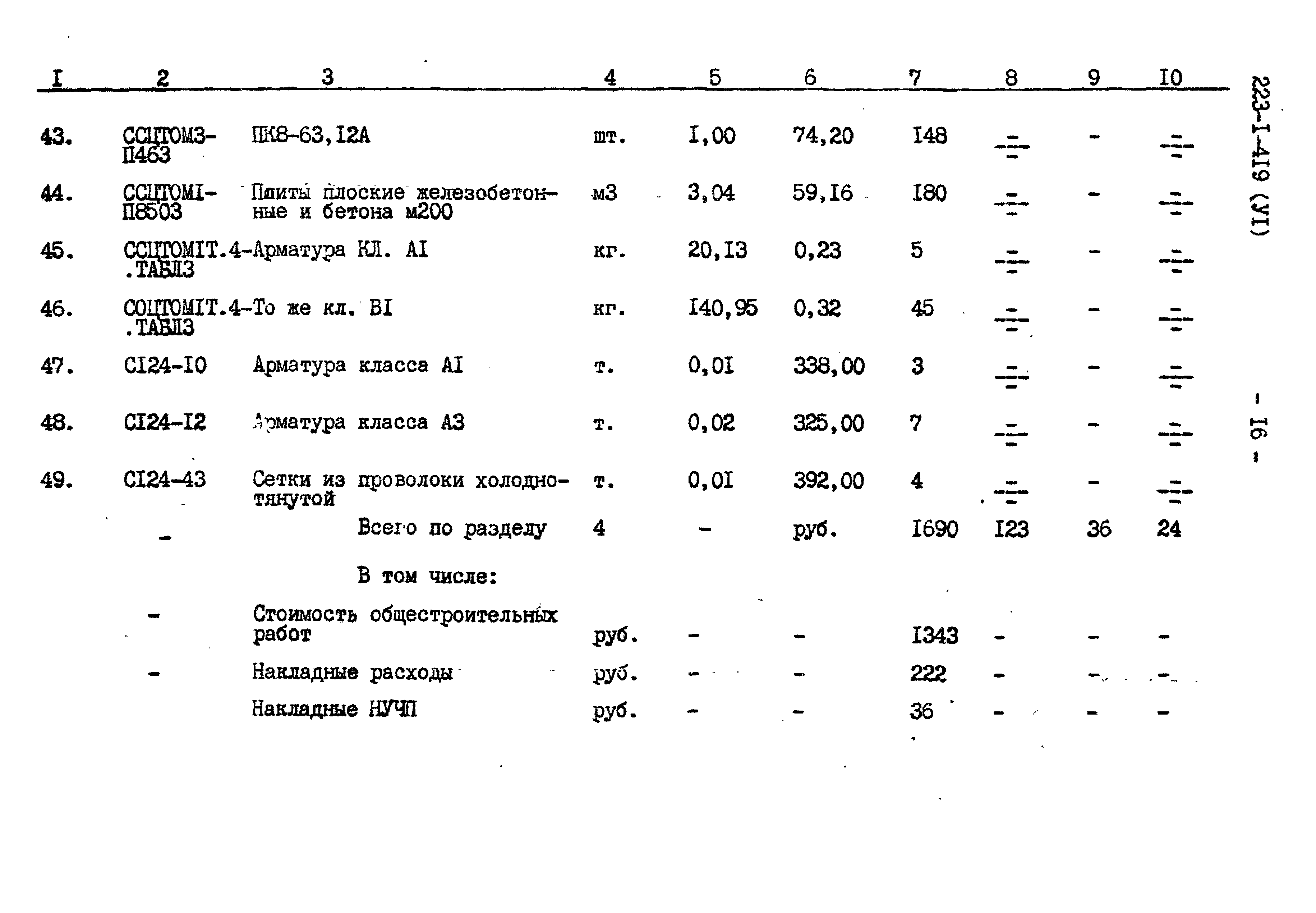 Типовой проект 223-1-419.84