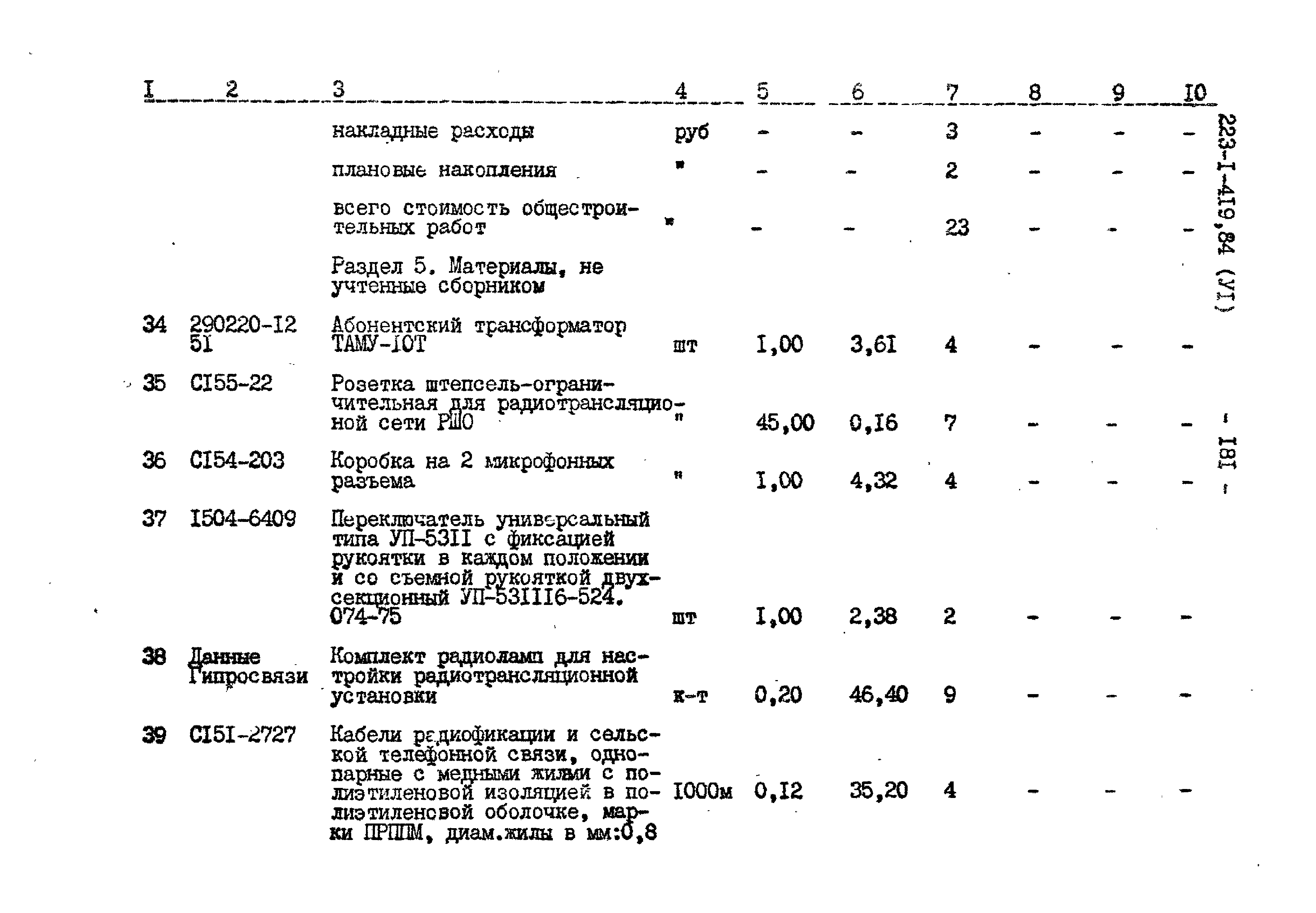 Типовой проект 223-1-419.84