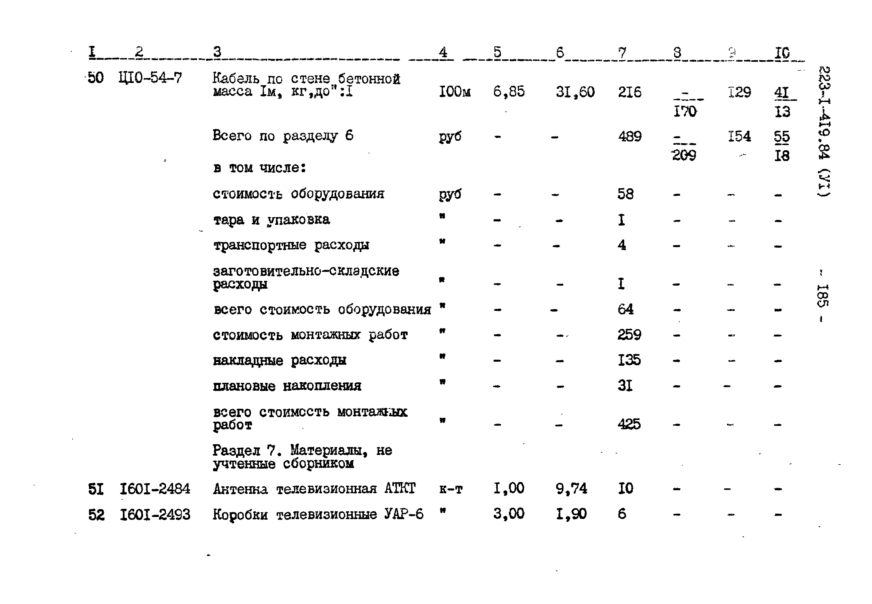 Типовой проект 223-1-419.84