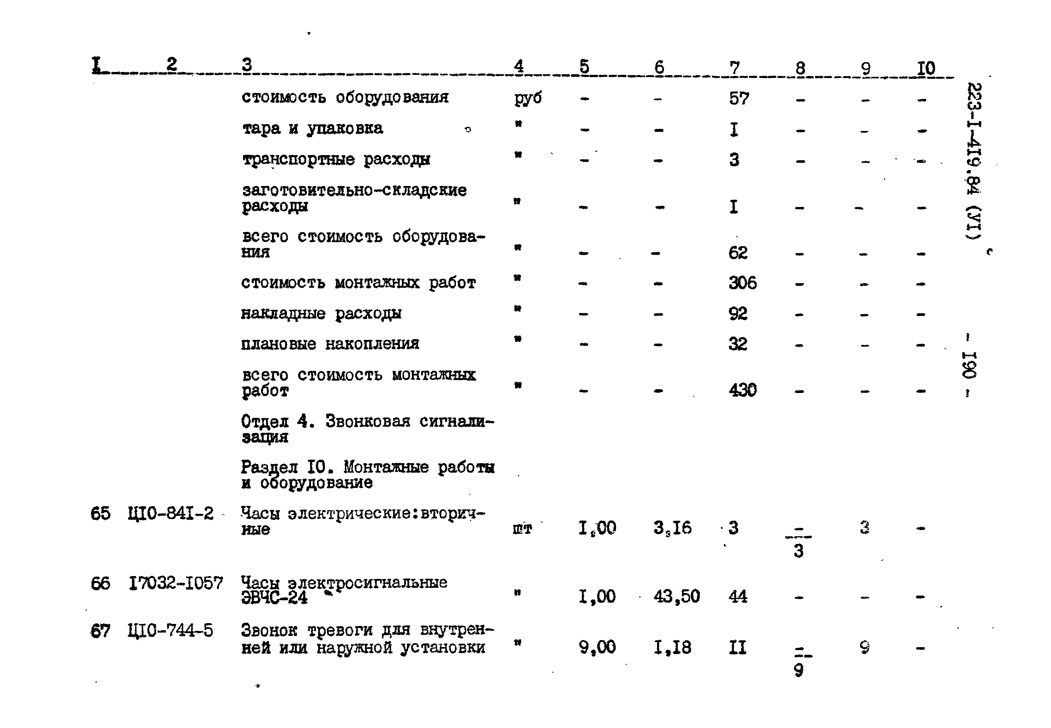 Типовой проект 223-1-419.84