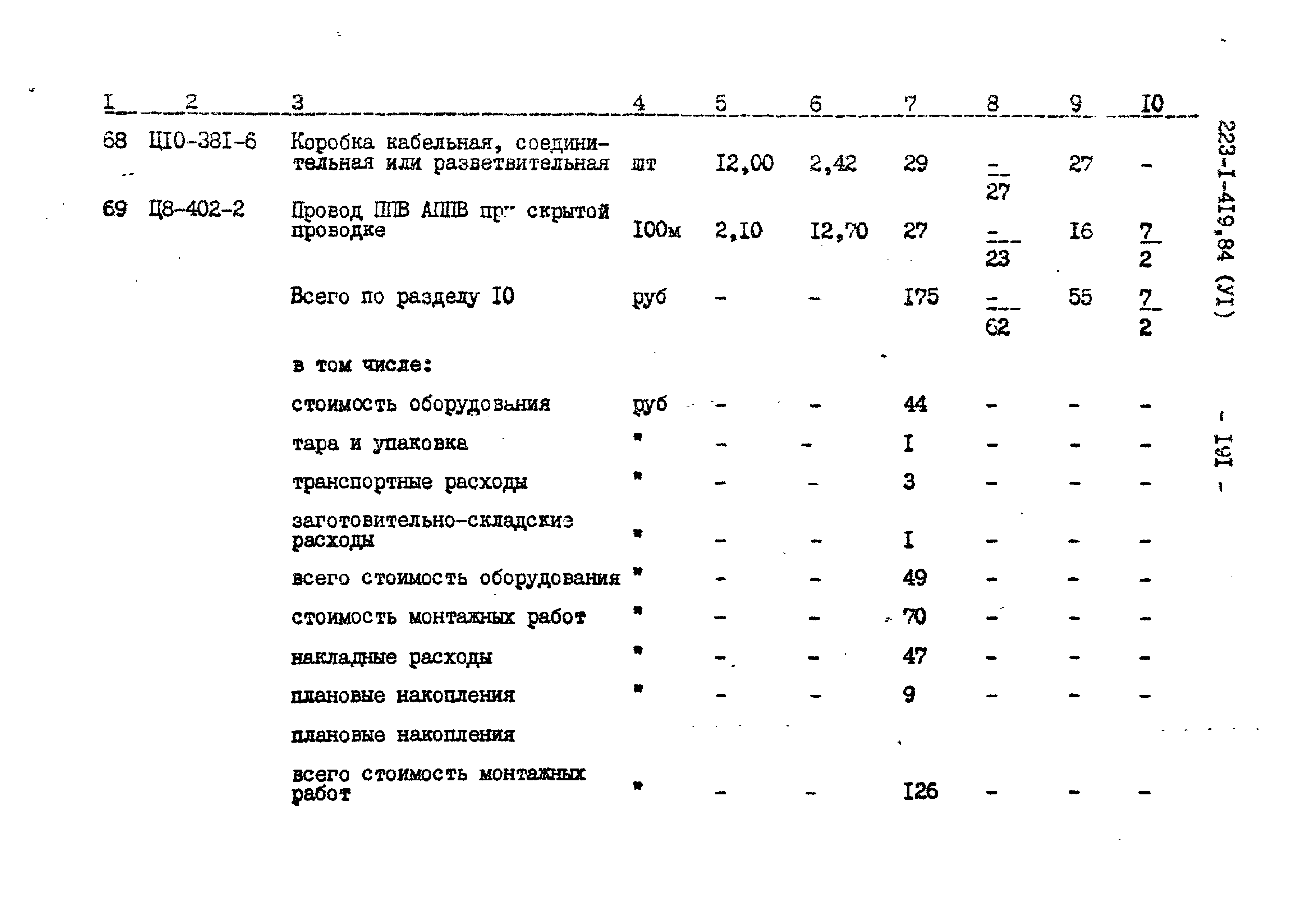 Типовой проект 223-1-419.84