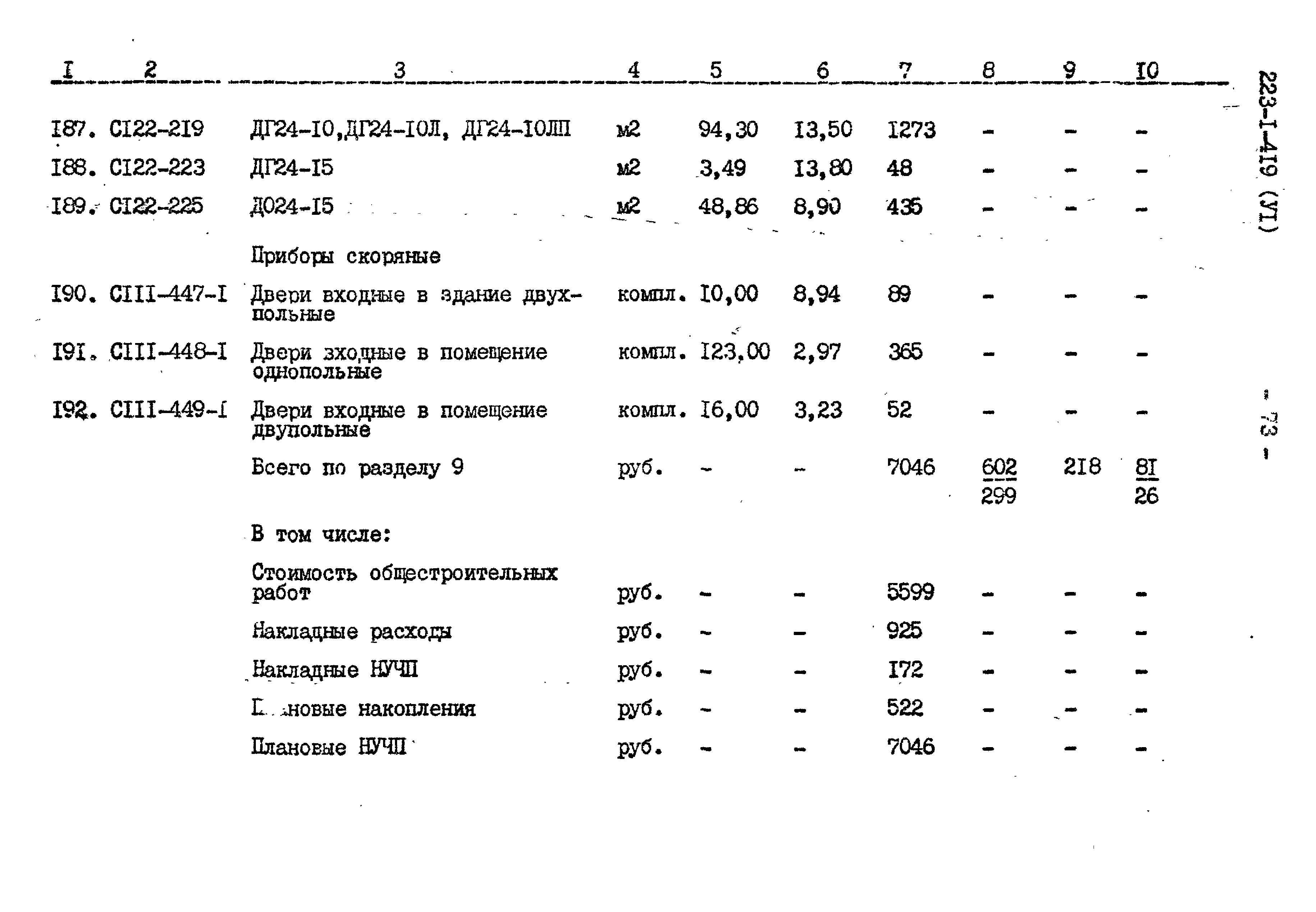 Типовой проект 223-1-419.84