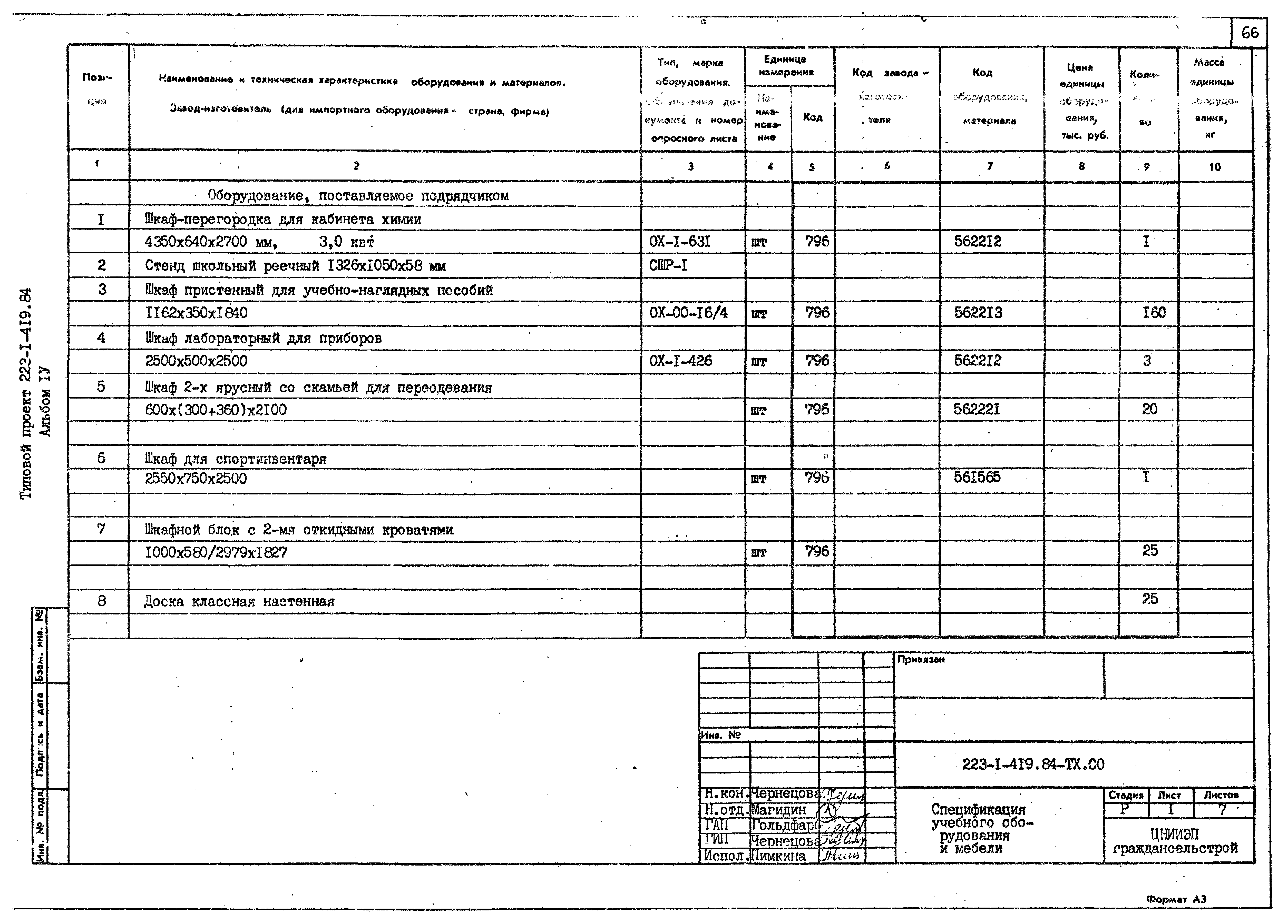 Типовой проект 223-1-419.84