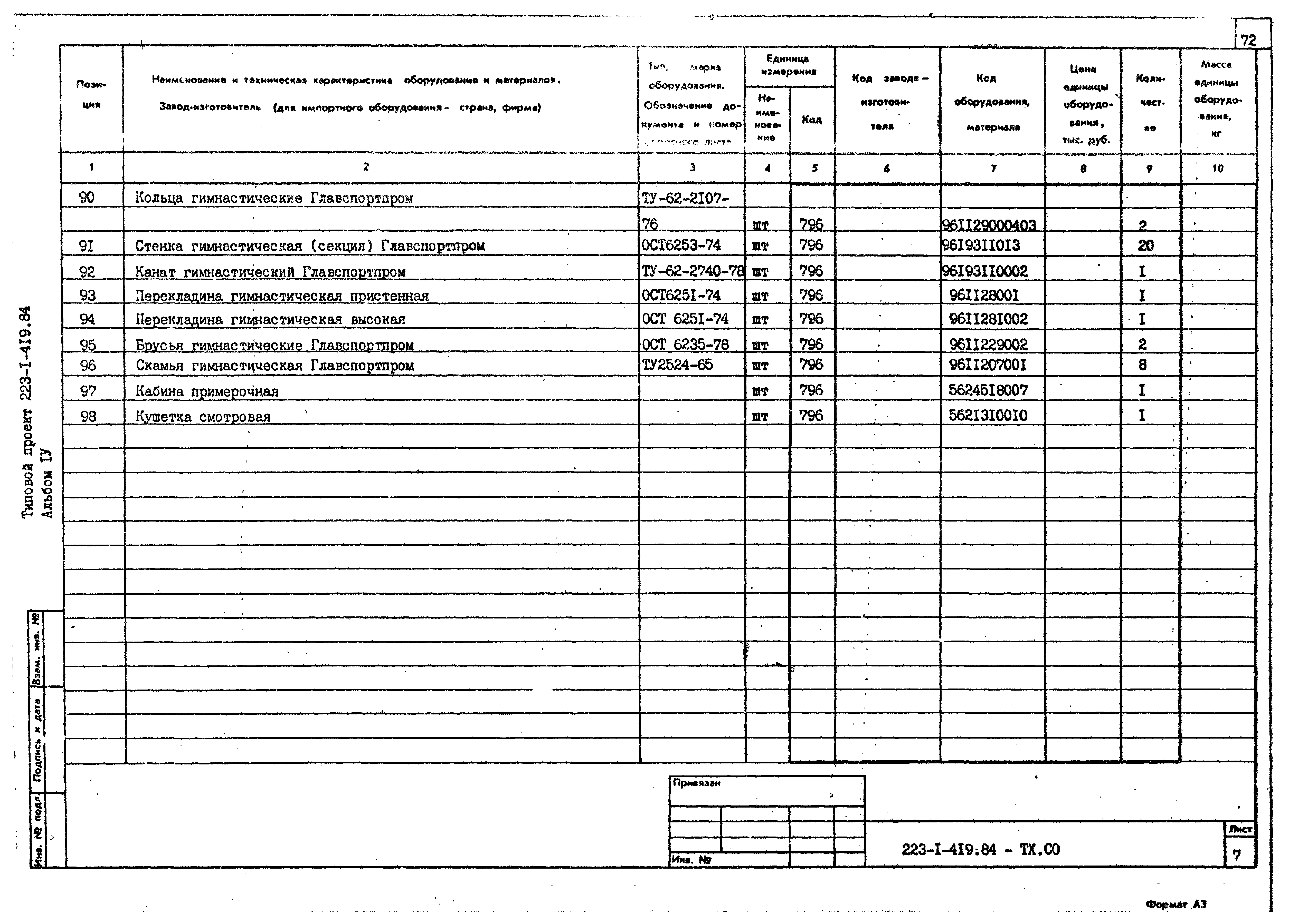 Типовой проект 223-1-419.84