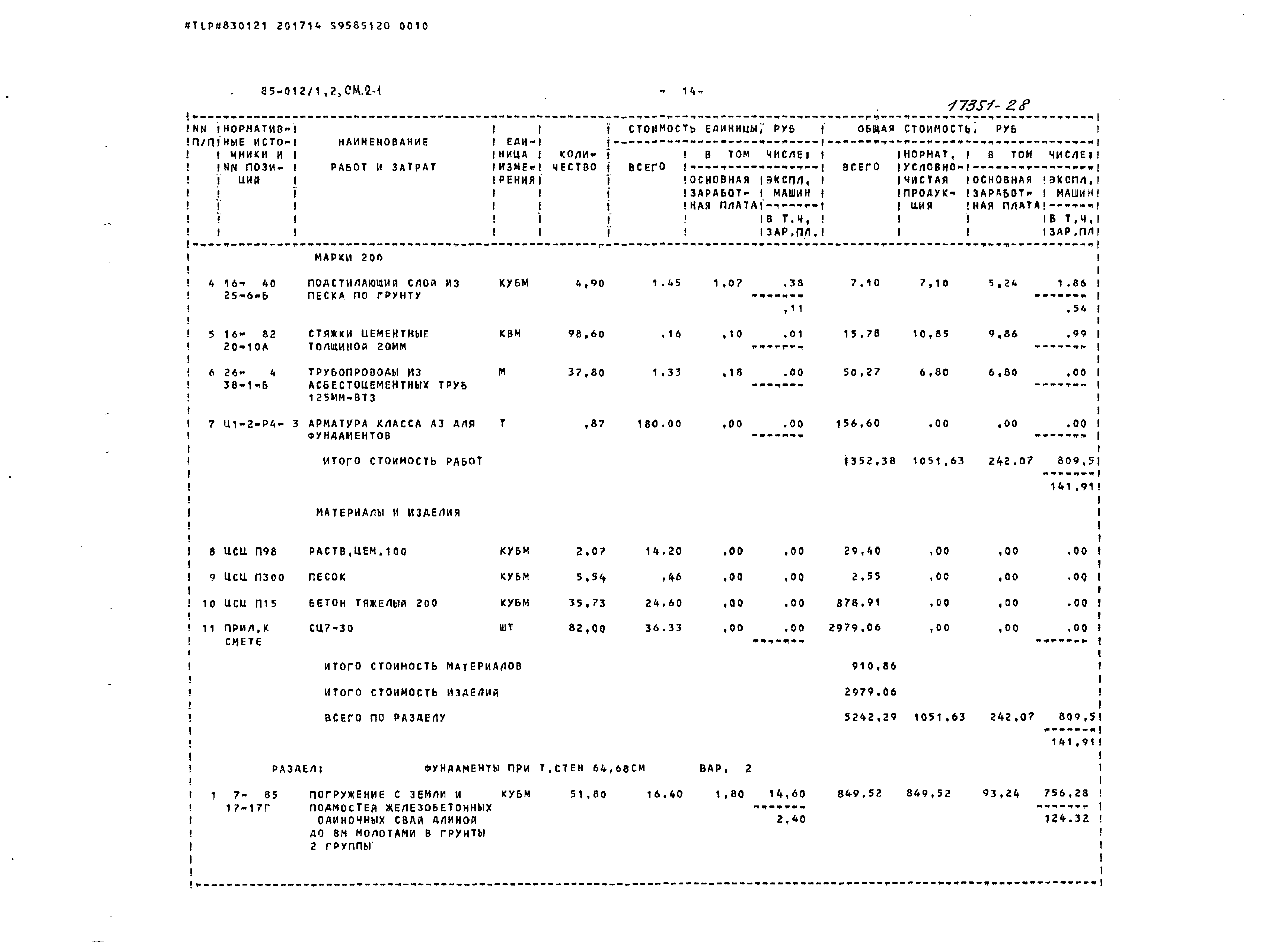 Типовой проект 85-012/1.2