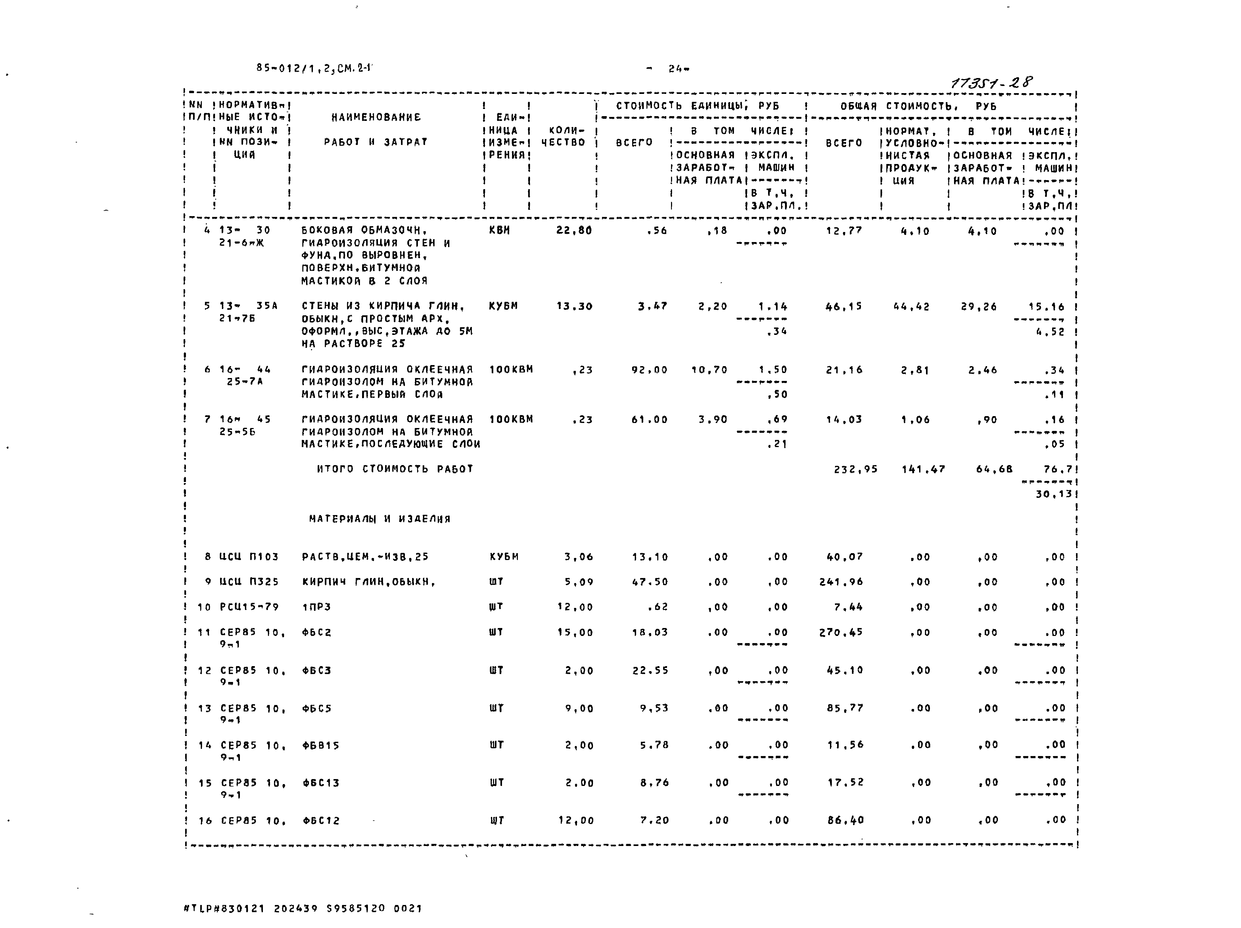 Типовой проект 85-012/1.2