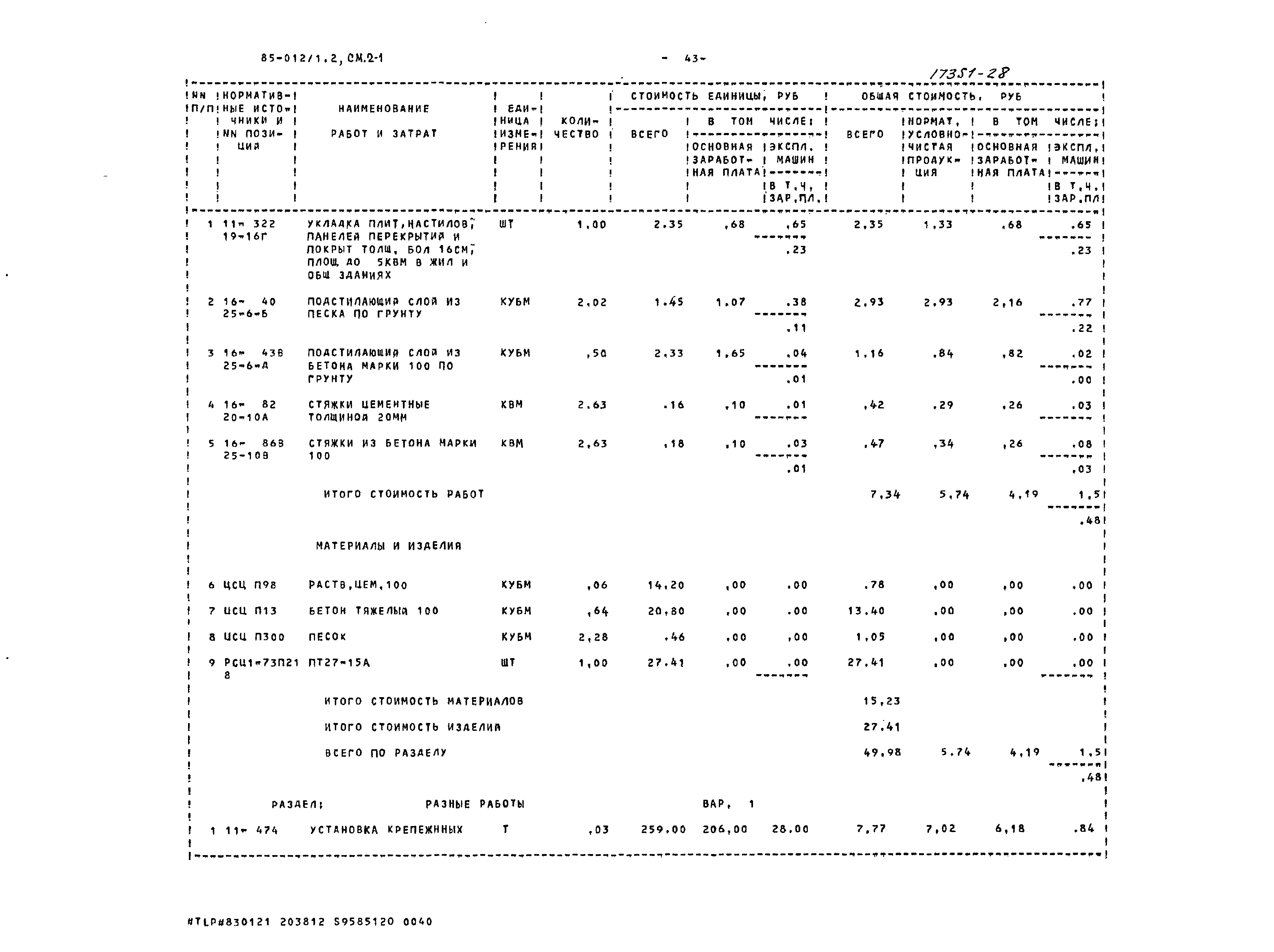 Типовой проект 85-012/1.2