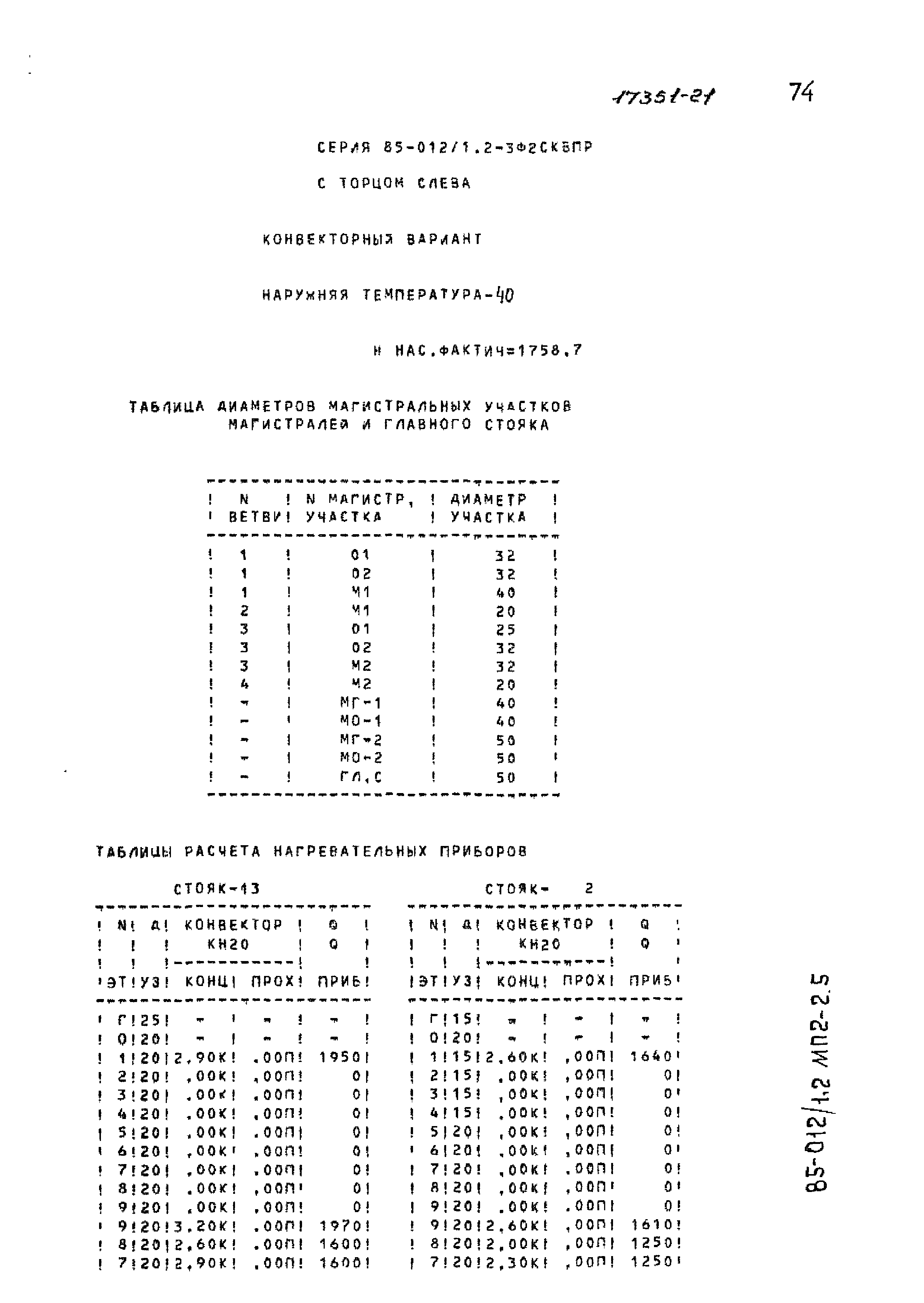 Типовой проект 85-012/1.2