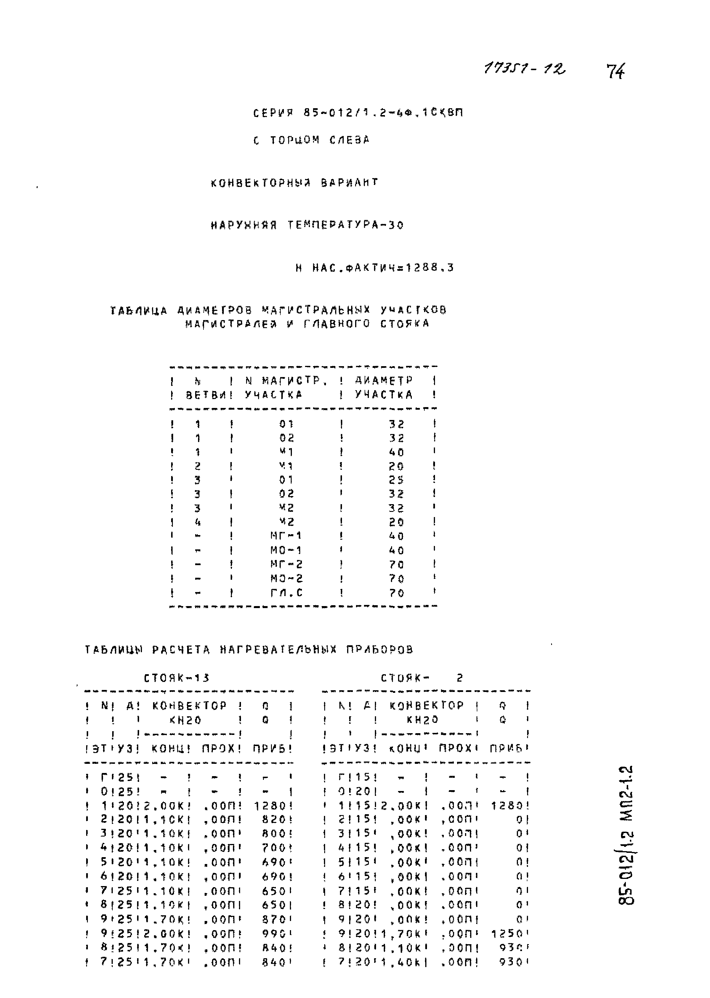 Типовой проект 85-012/1.2