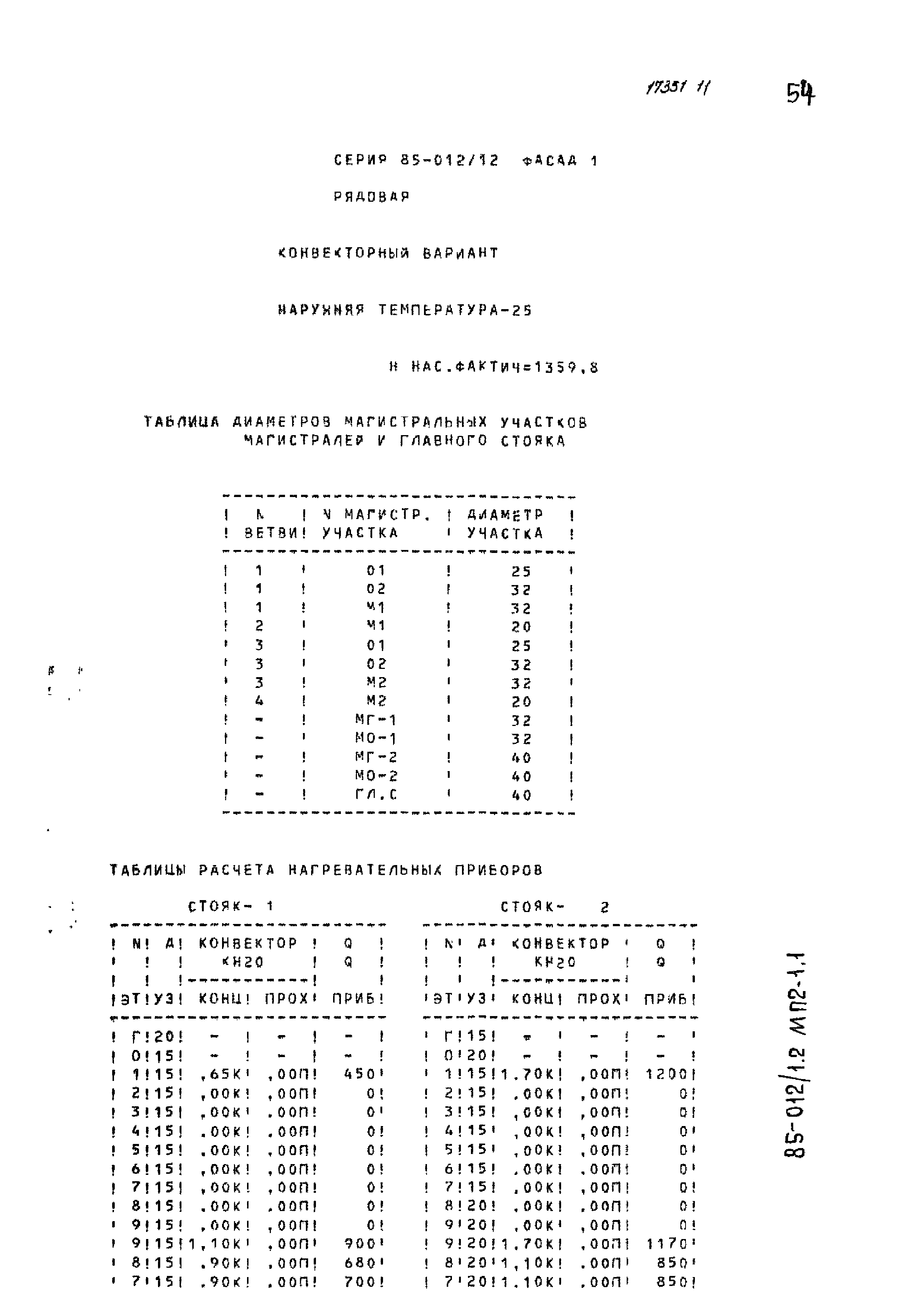 Типовой проект 85-012/1.2