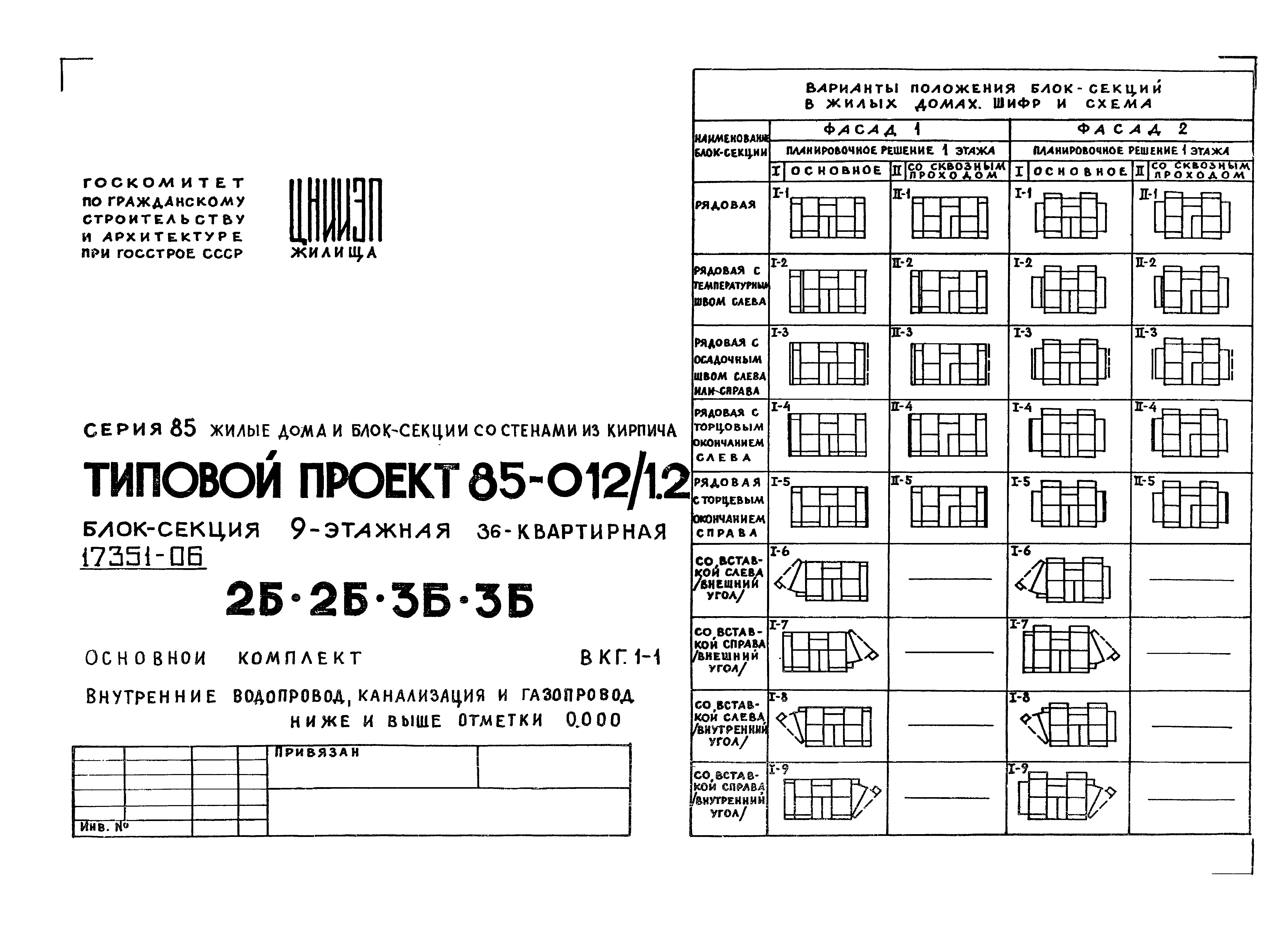 Типовой проект 85-012/1.2