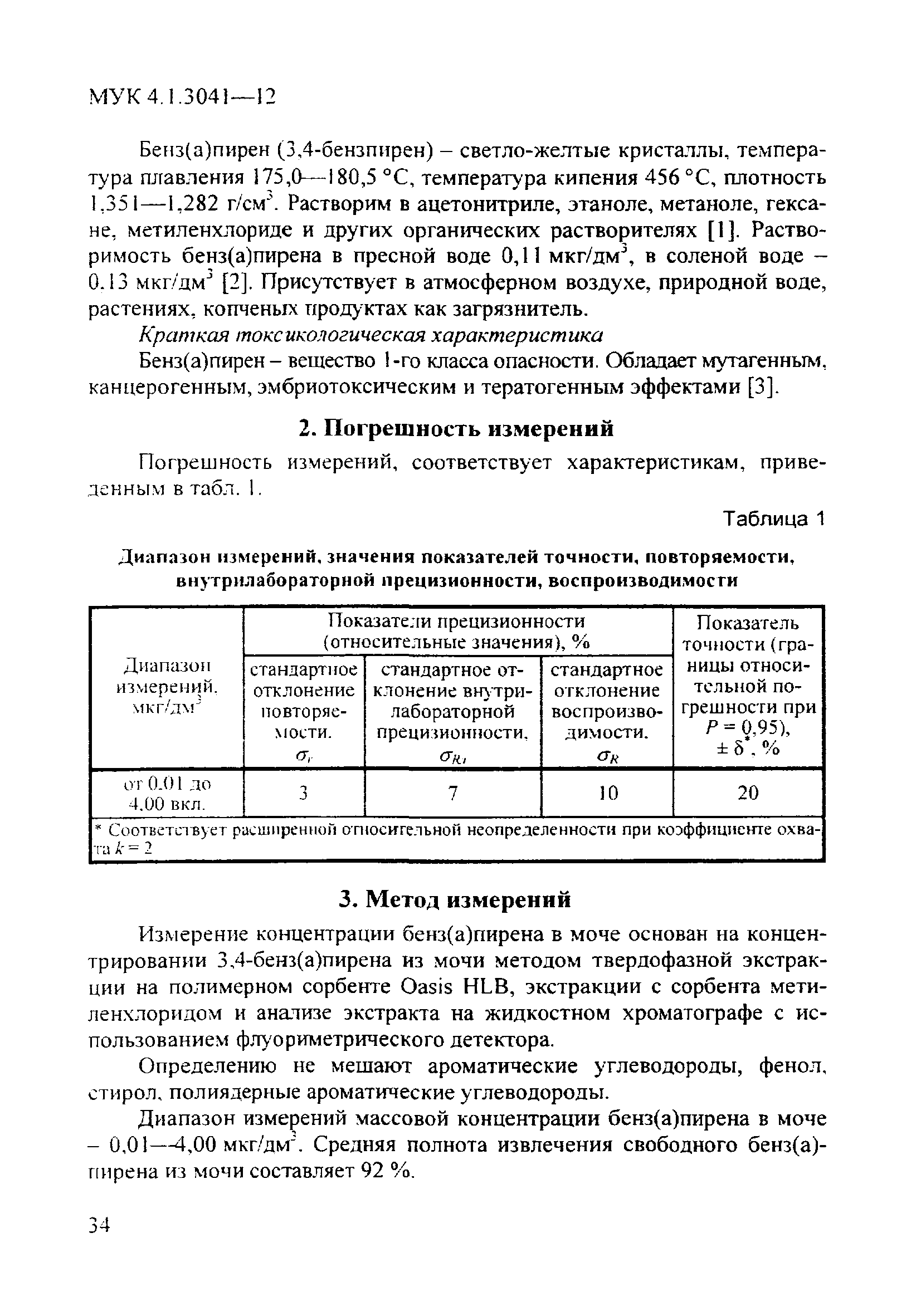 МУК 4.1.3041-12