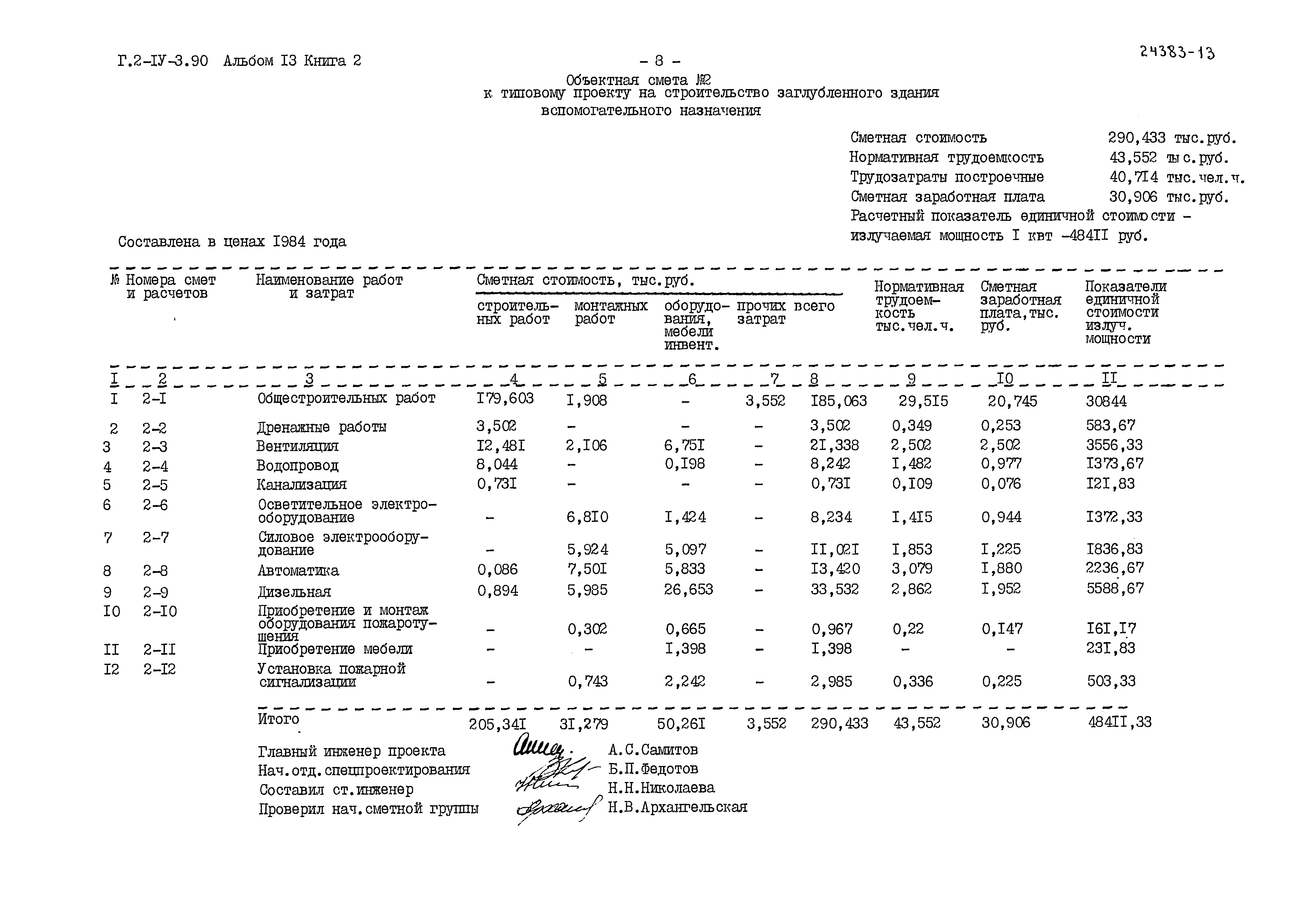 Типовой проект Г.2-IV-3.90