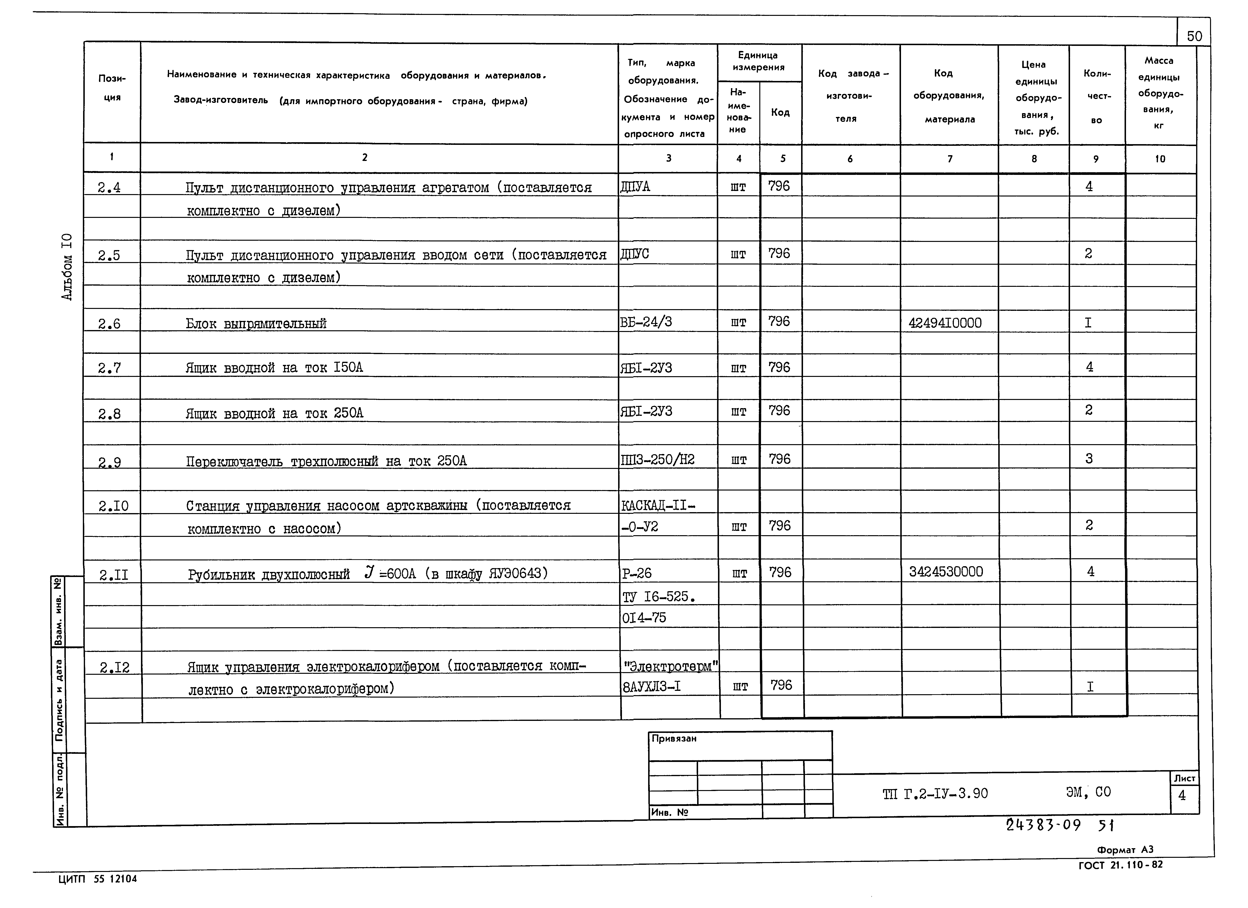 Типовой проект Г.2-IV-3.90