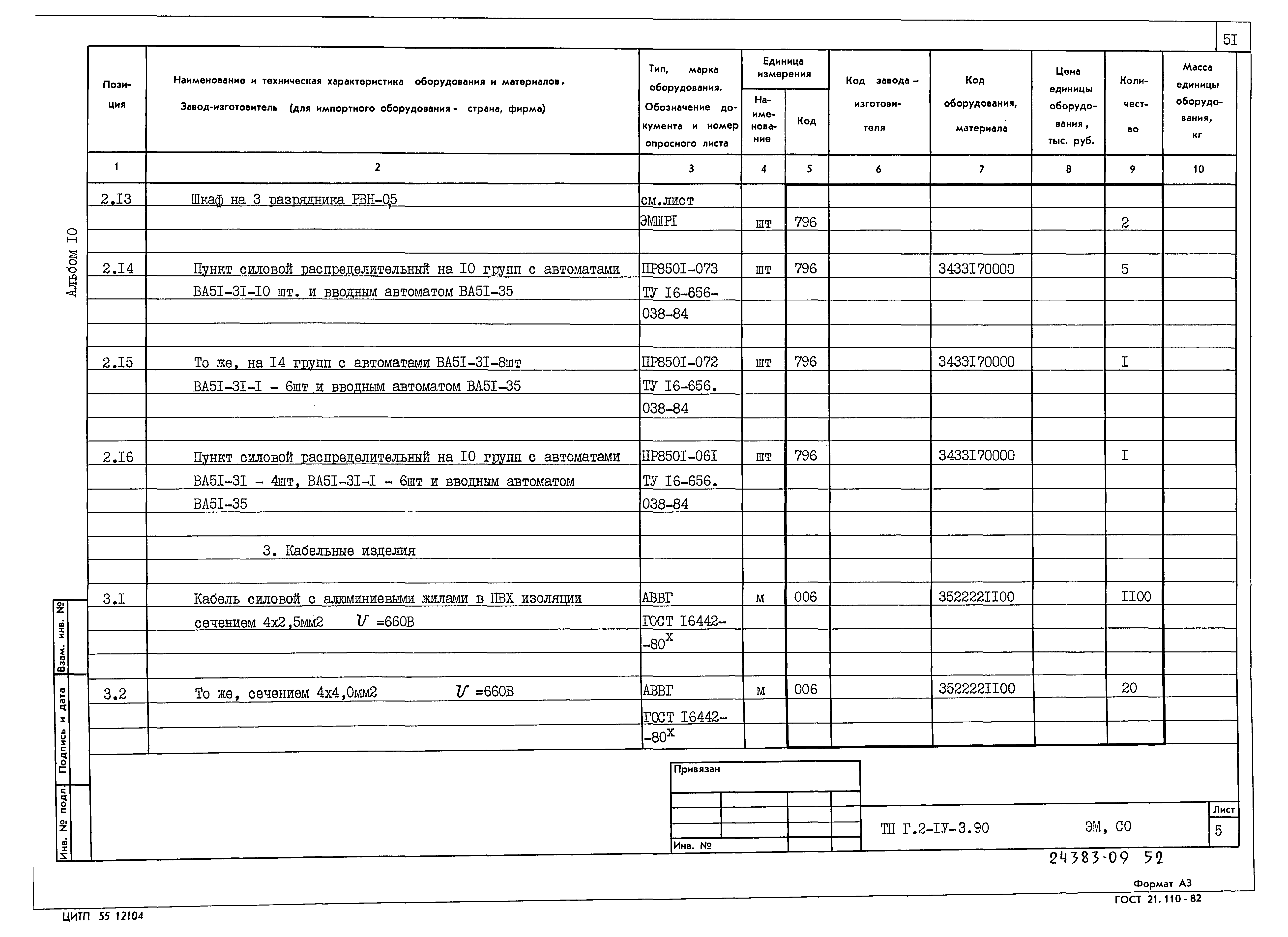 Типовой проект Г.2-IV-3.90