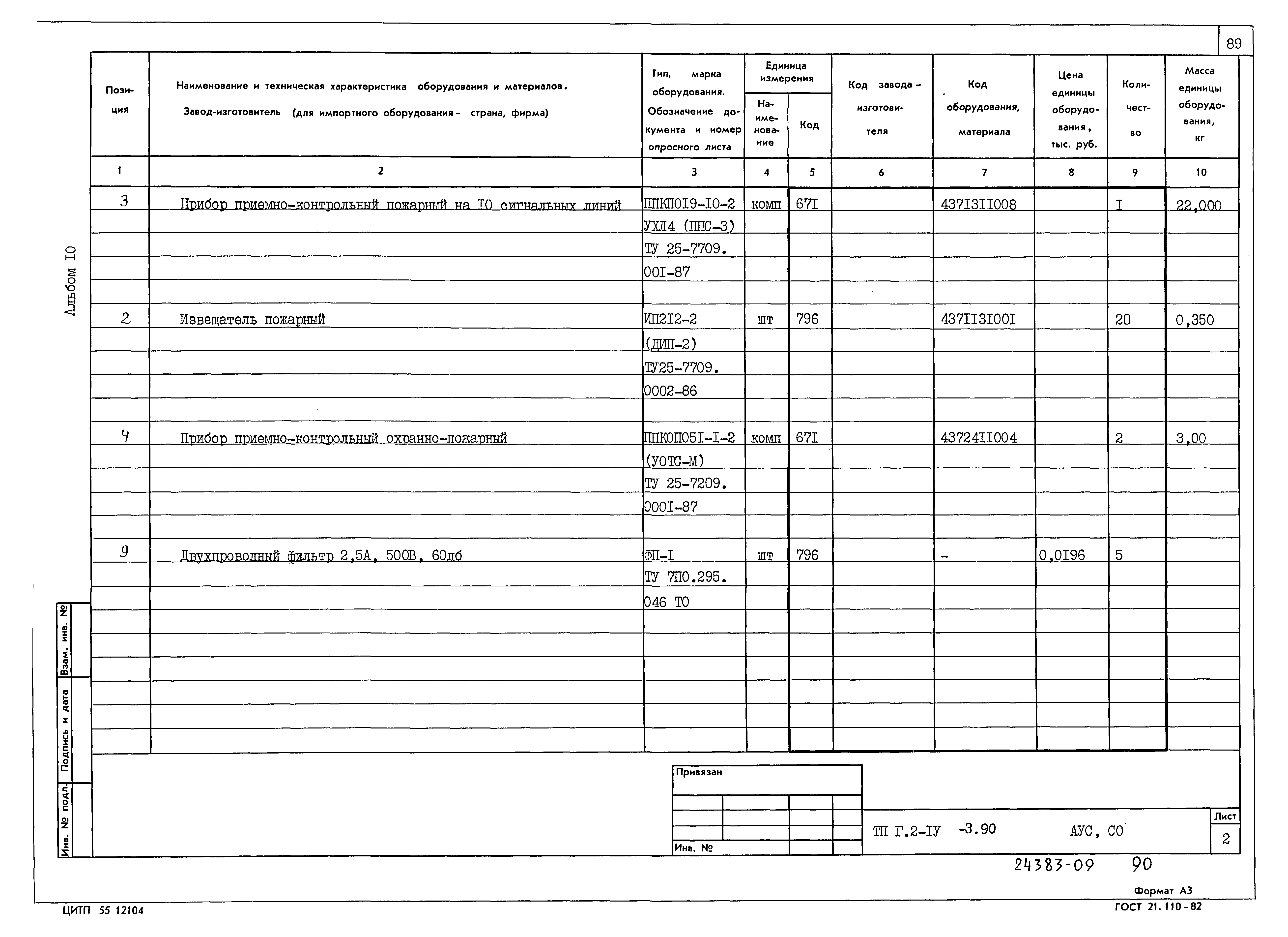 Типовой проект Г.2-IV-3.90