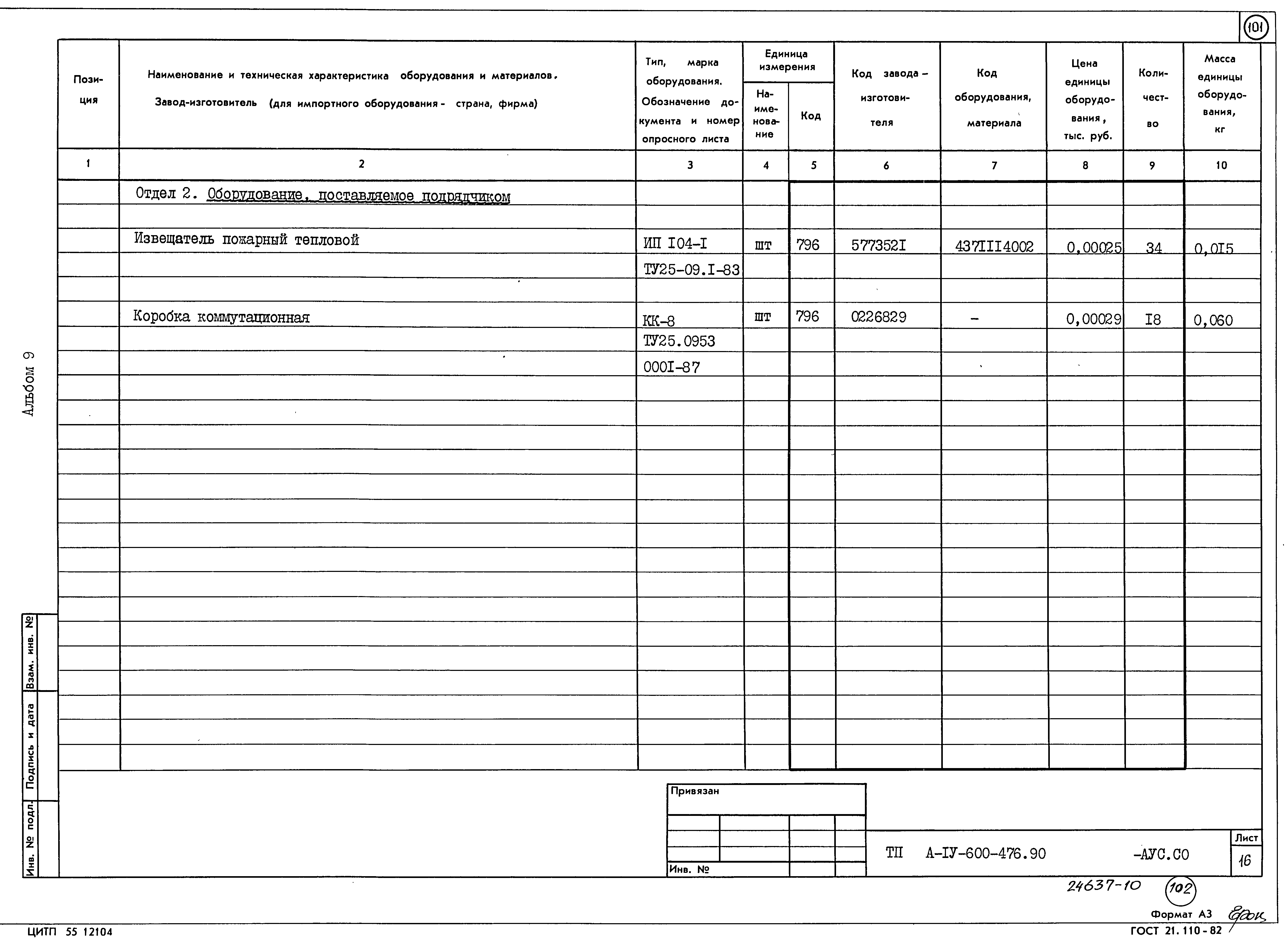 Типовой проект А-IV-600-476.90