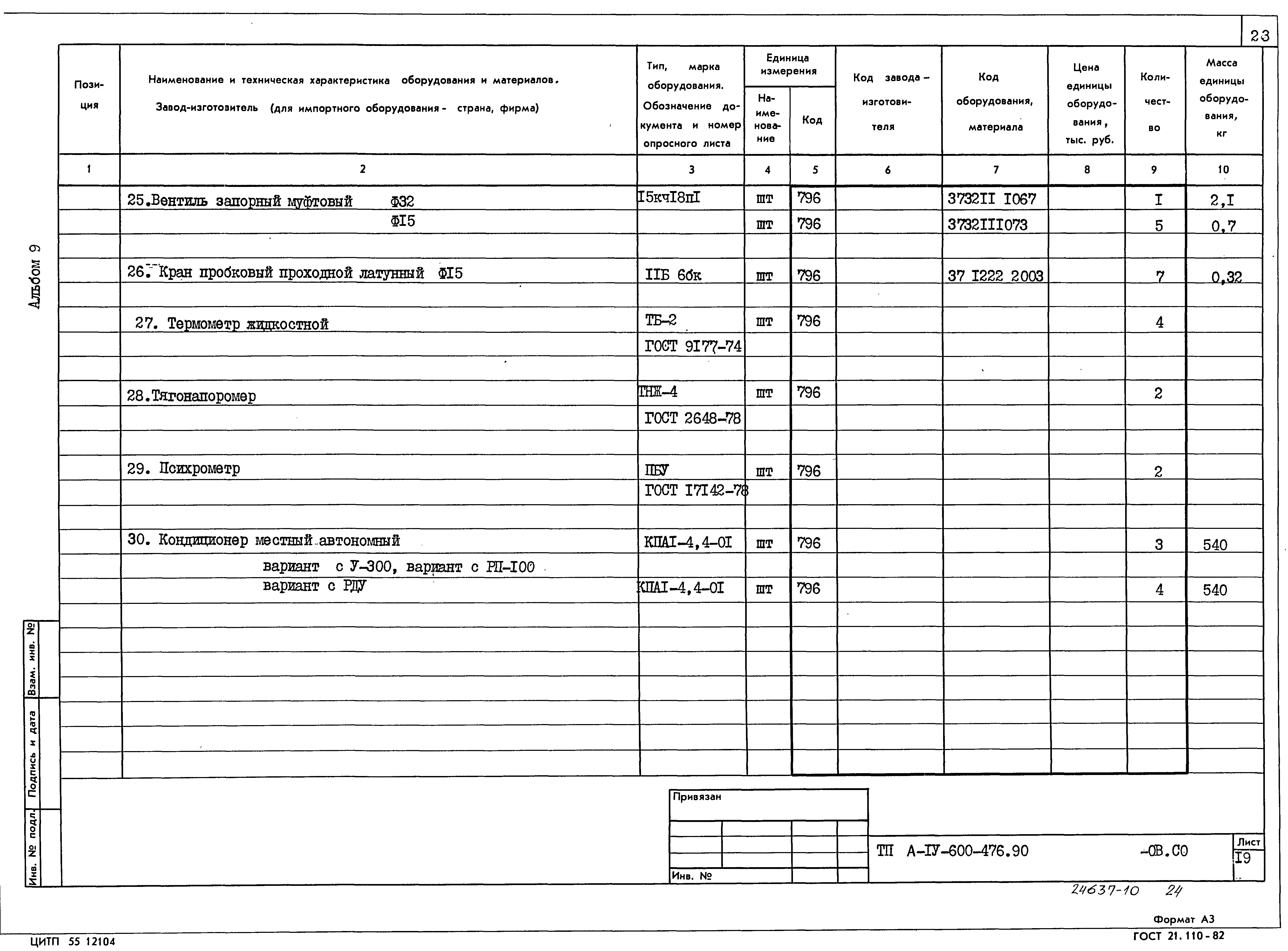 Типовой проект А-IV-600-476.90