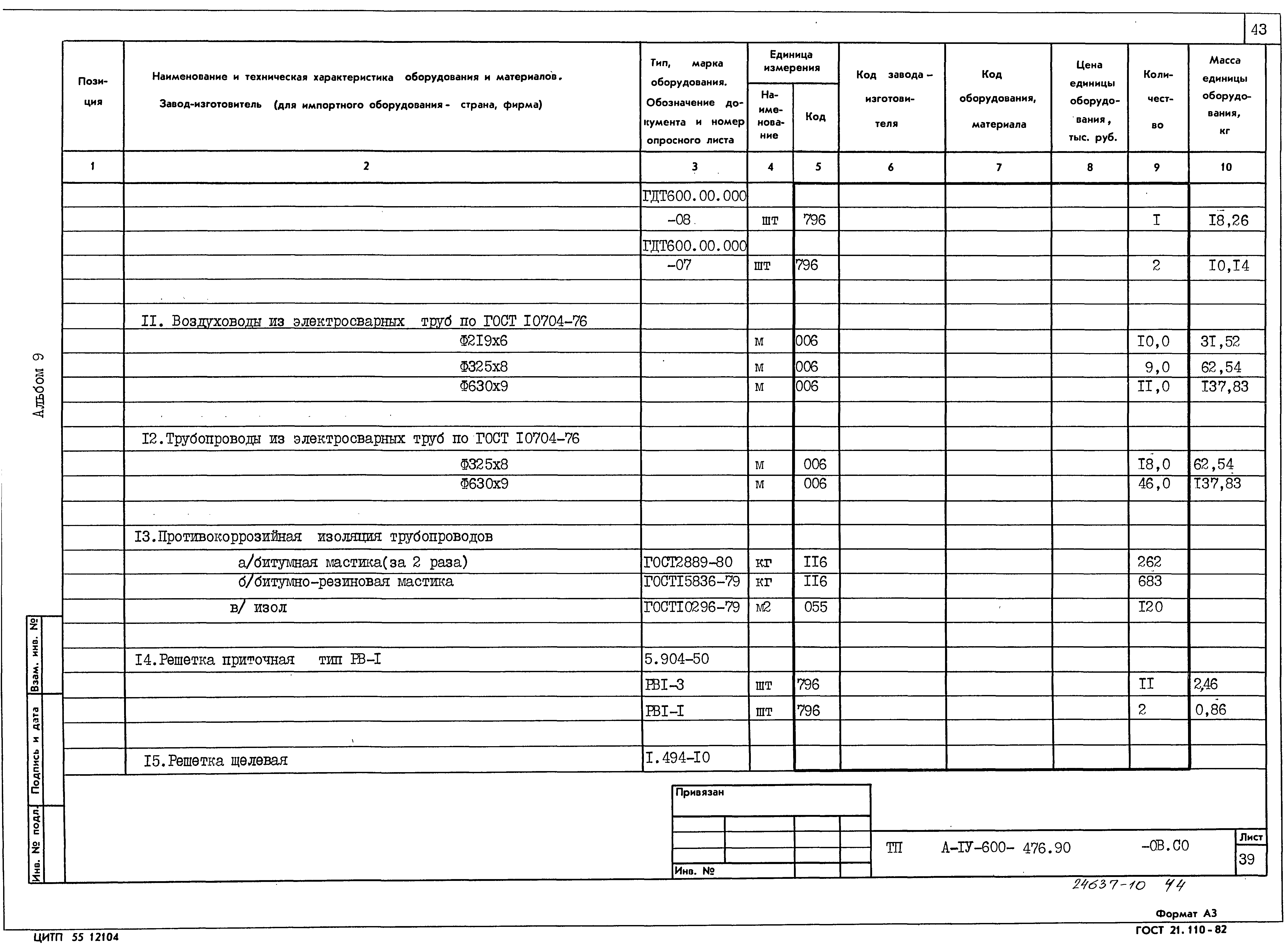 Типовой проект А-IV-600-476.90