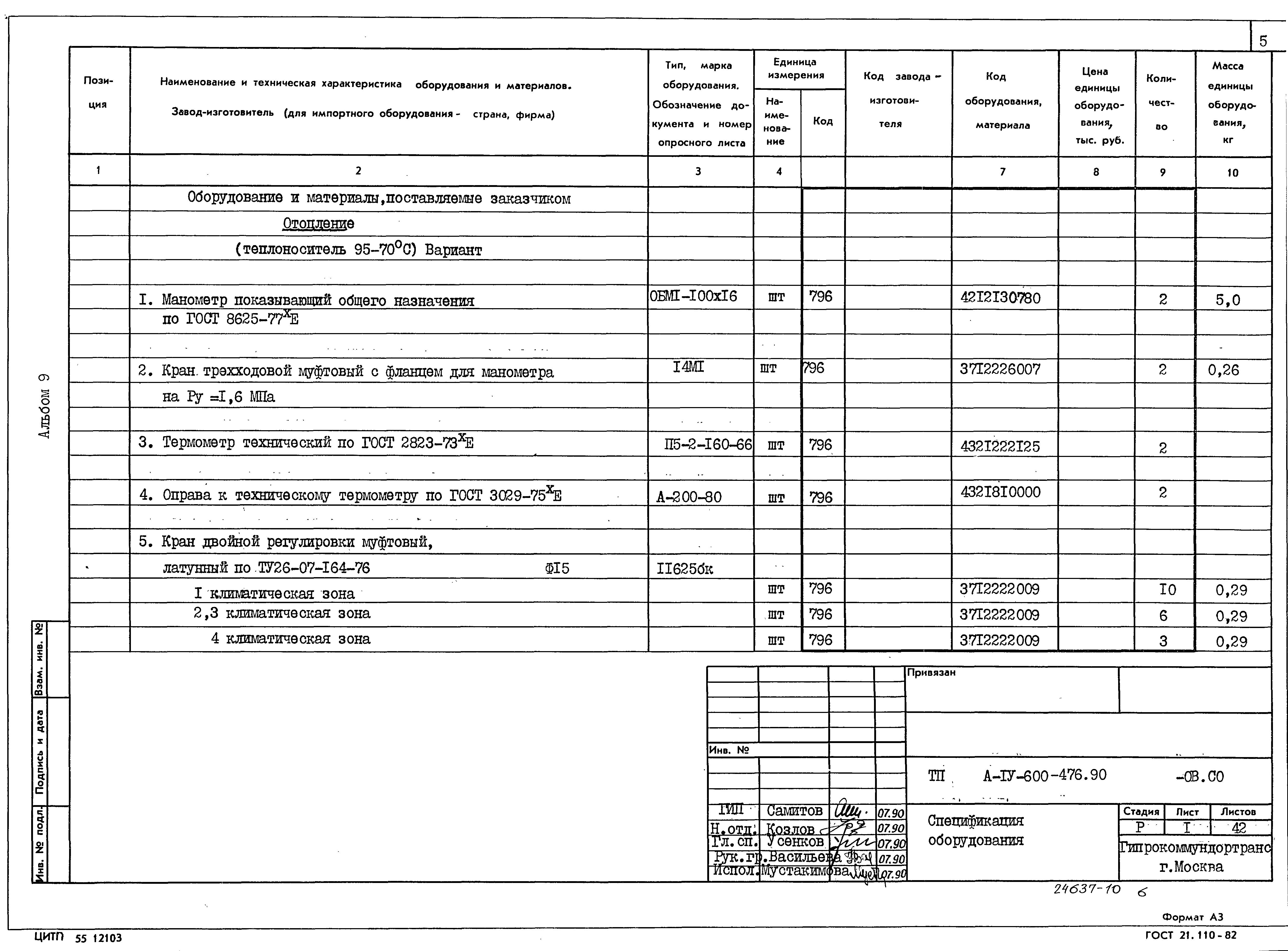 Типовой проект А-IV-600-476.90