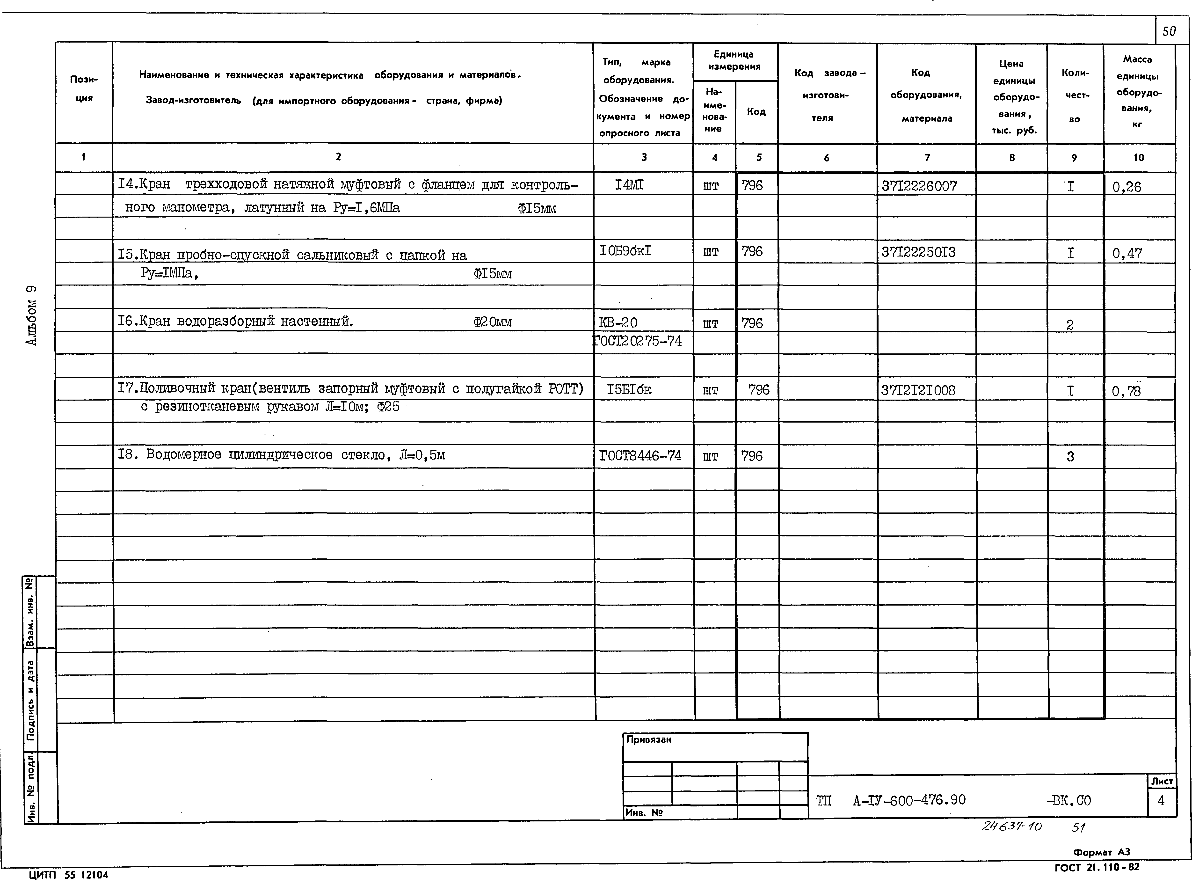 Типовой проект А-IV-600-476.90