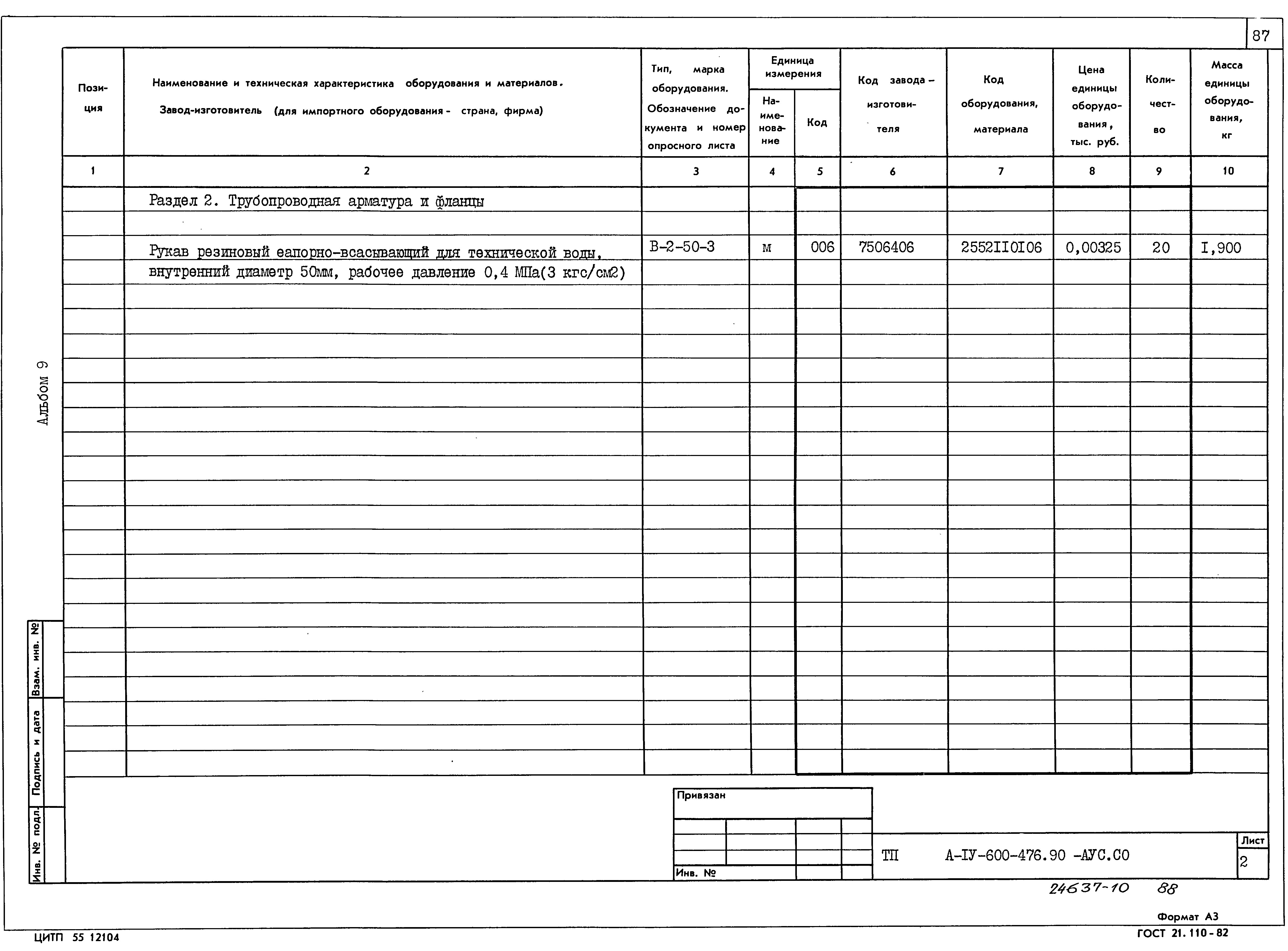 Типовой проект А-IV-600-476.90