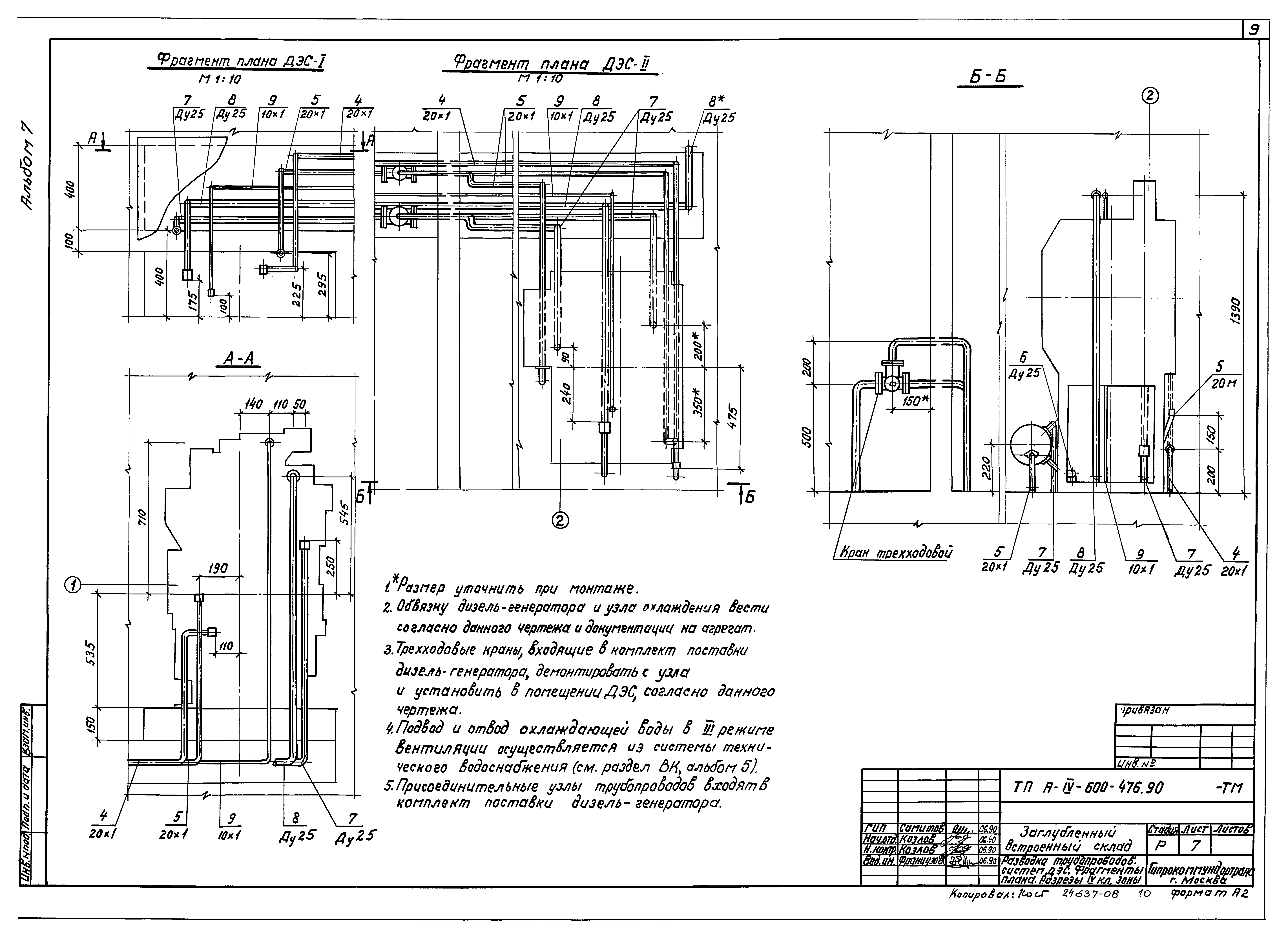 Типовой проект А-IV-600-476.90