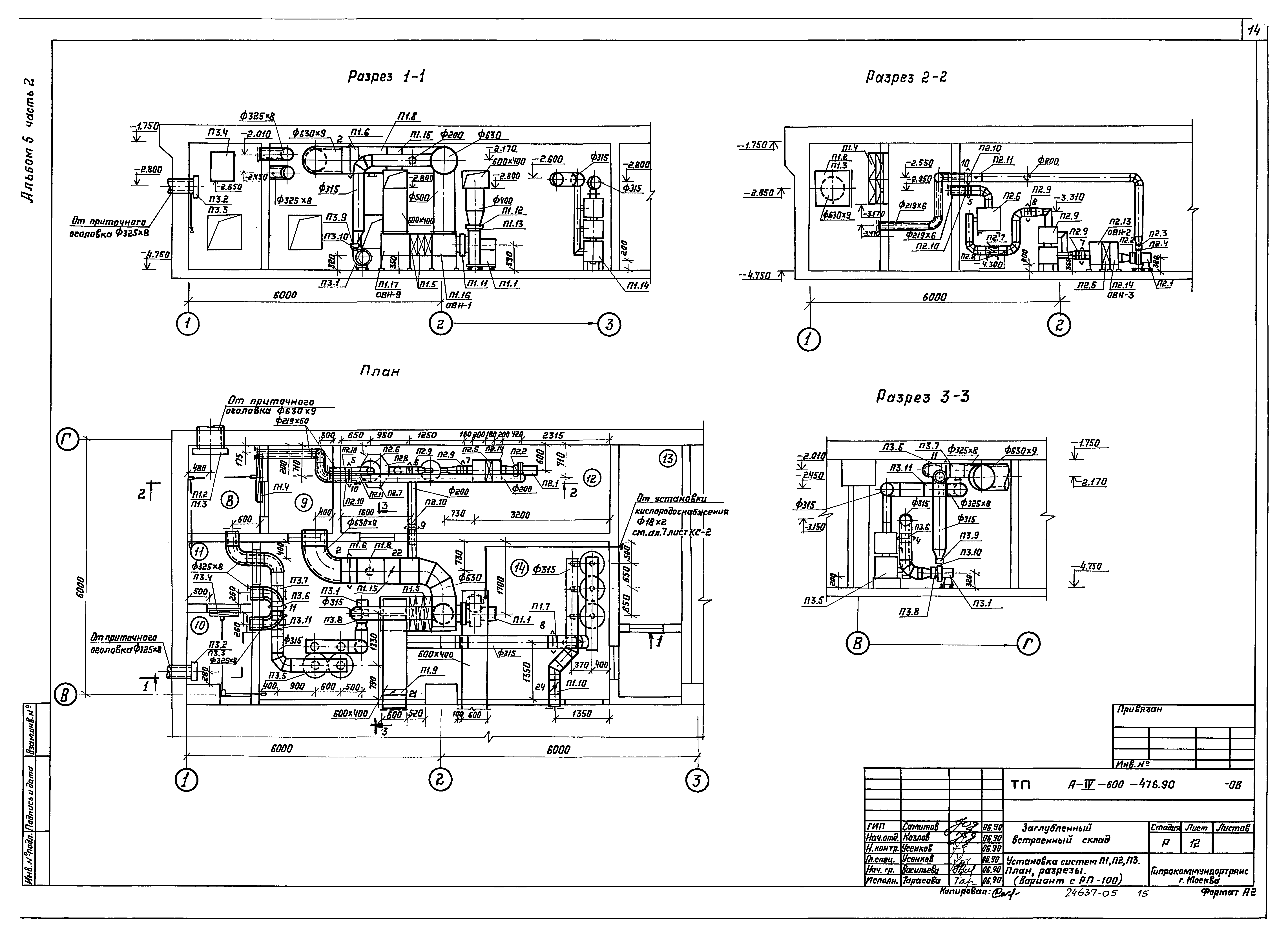 Типовой проект А-IV-600-476.90