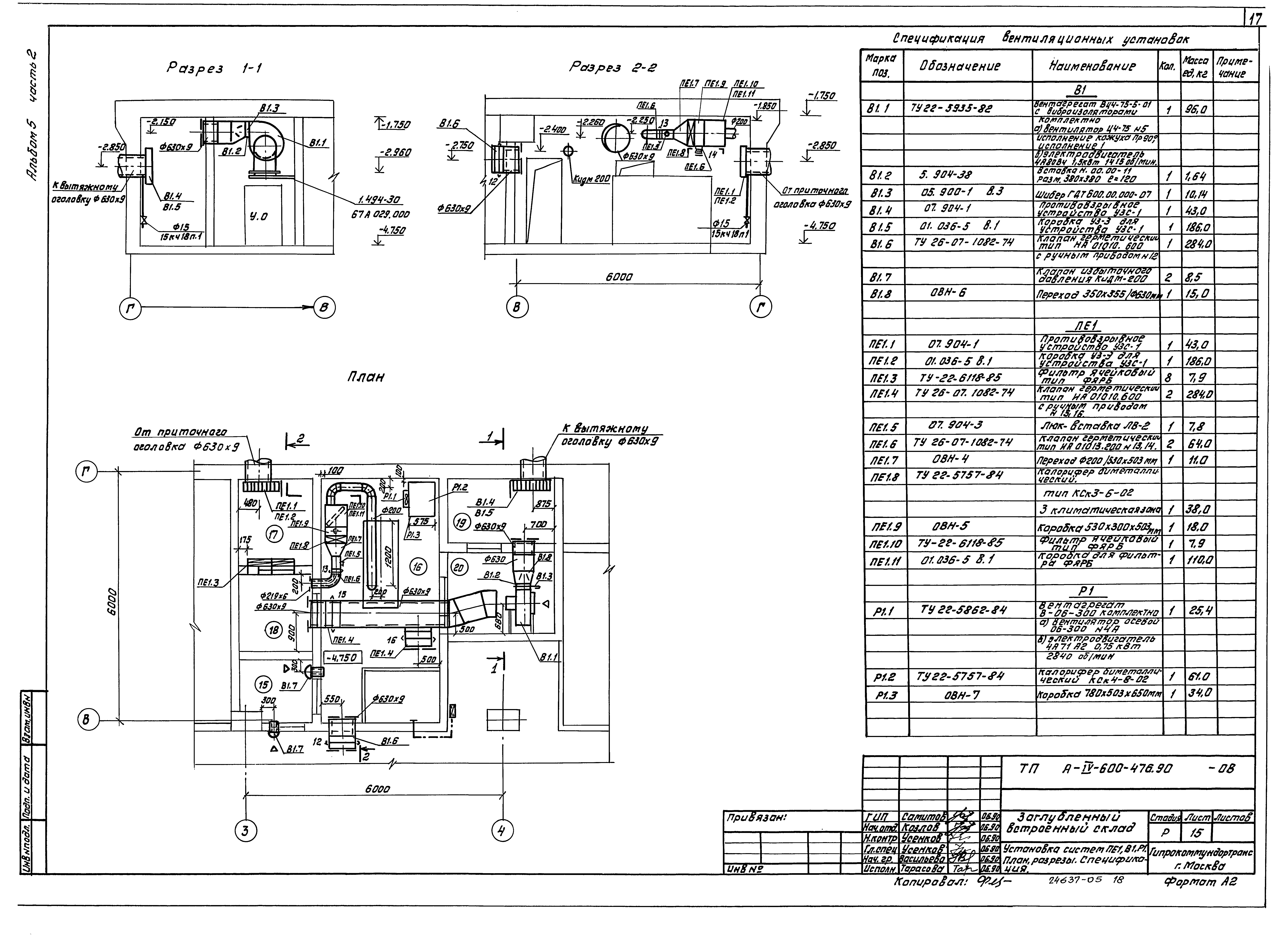 Типовой проект А-IV-600-476.90