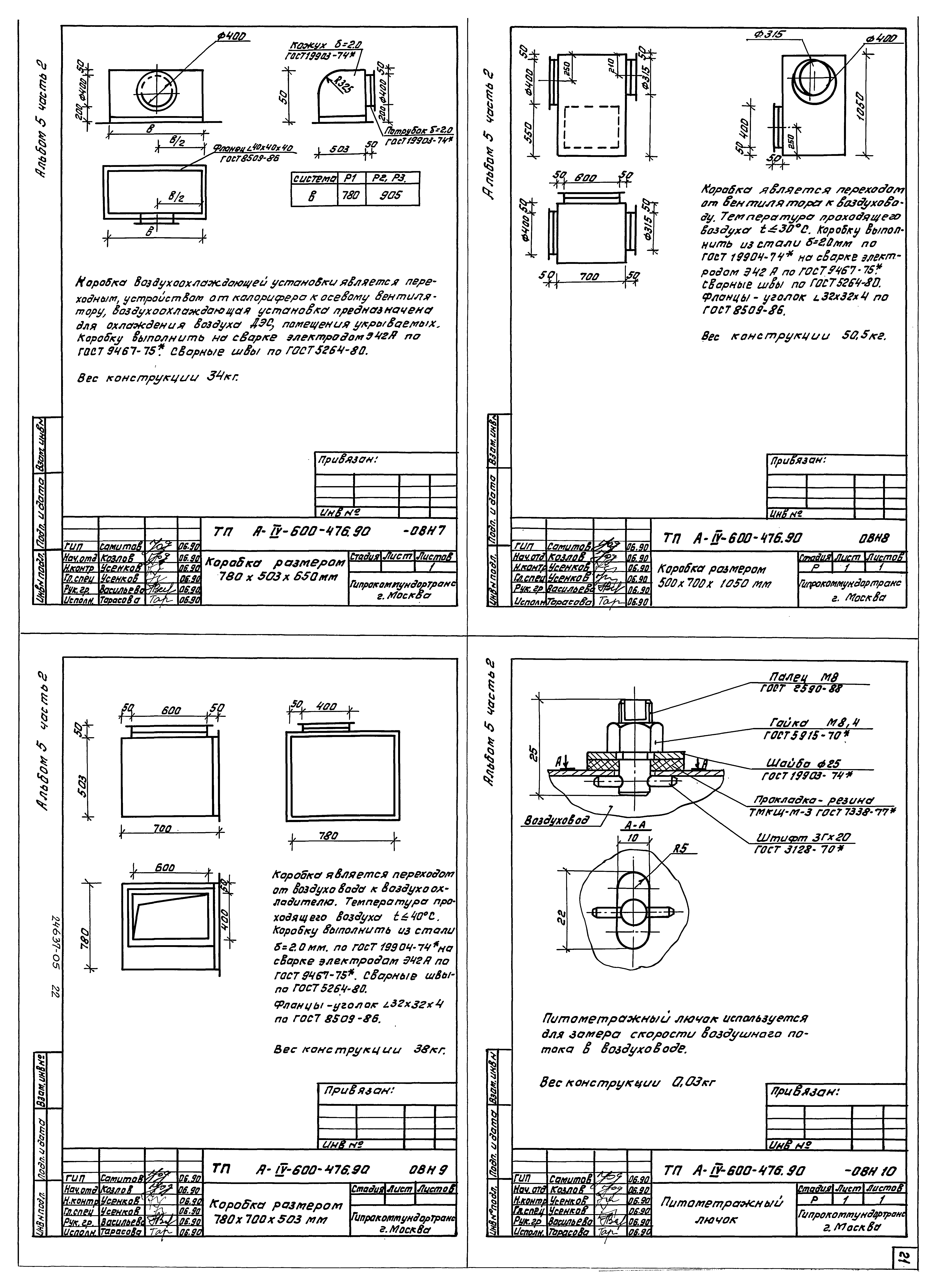 Типовой проект А-IV-600-476.90