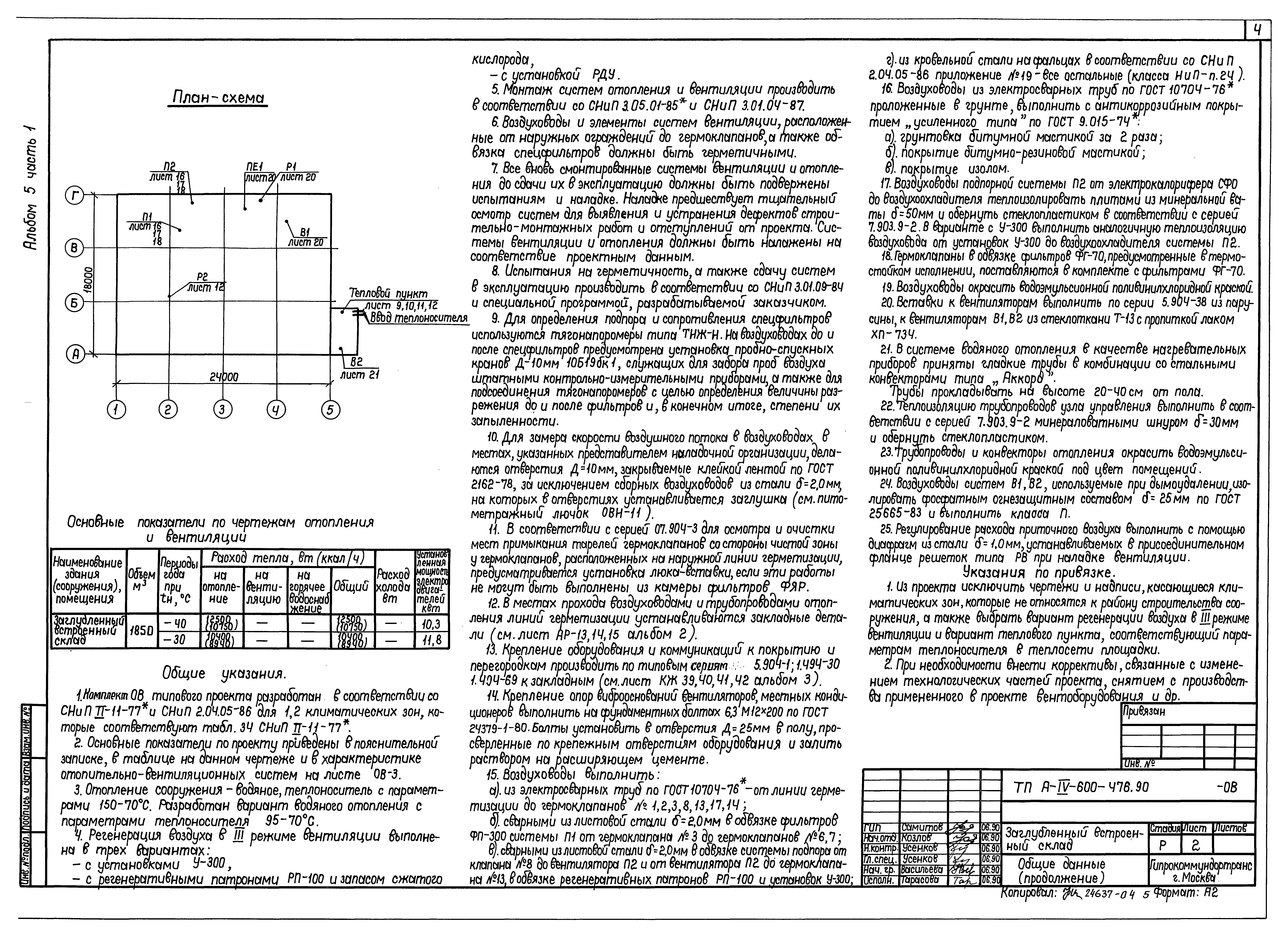 Типовой проект А-IV-600-476.90