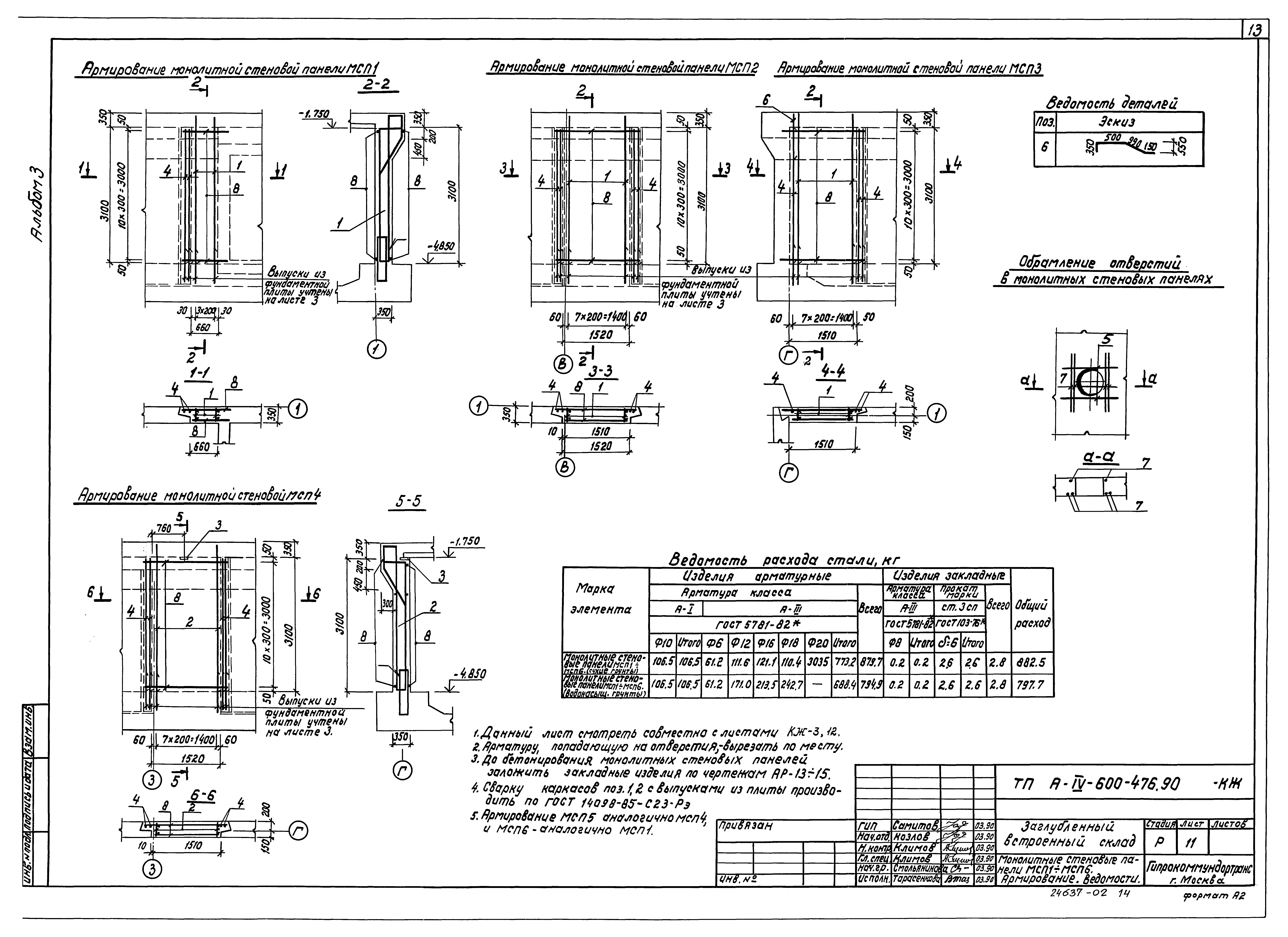 Типовой проект А-IV-600-476.90