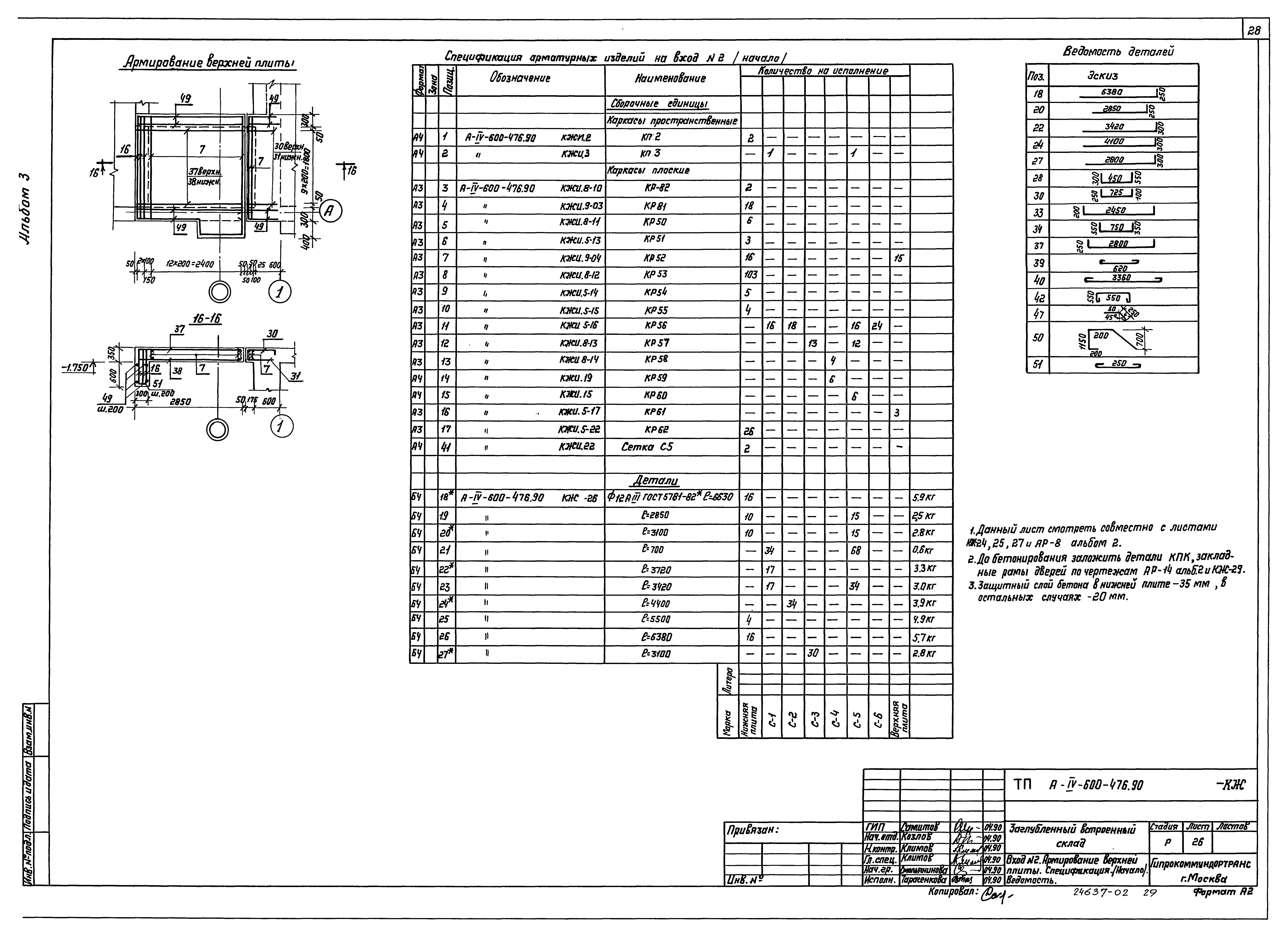 Типовой проект А-IV-600-476.90