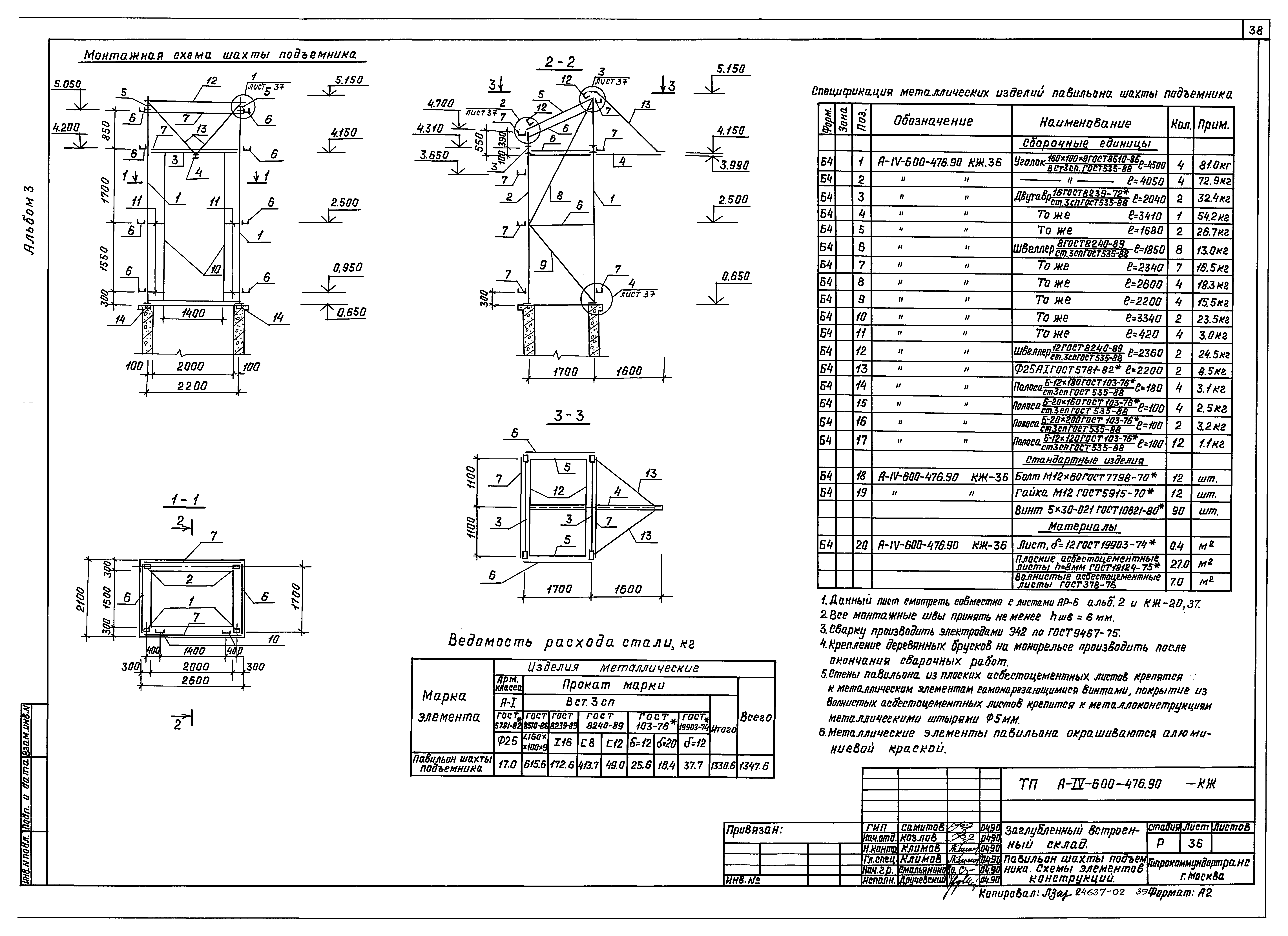 Типовой проект А-IV-600-476.90