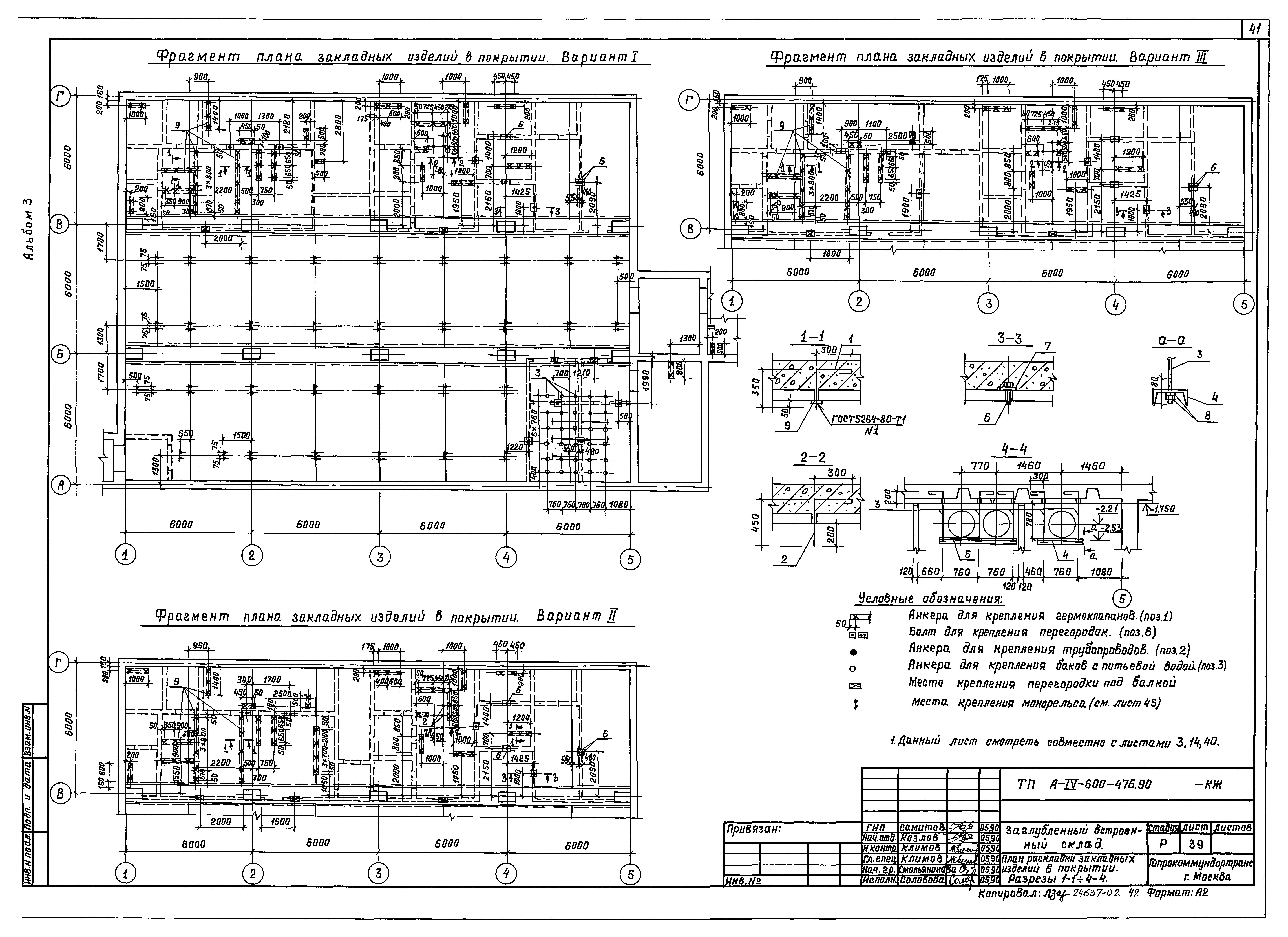 Типовой проект А-IV-600-476.90