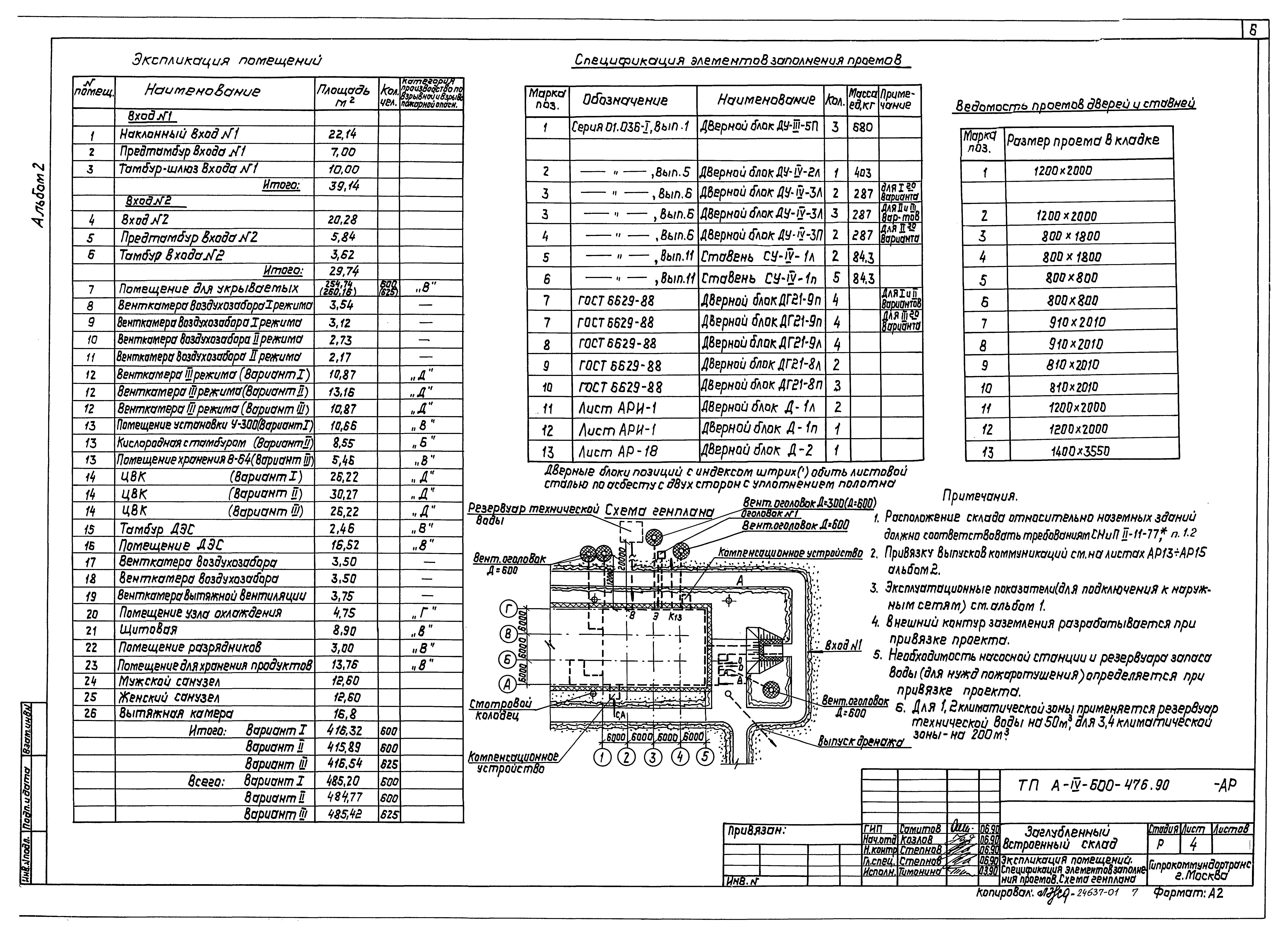 Типовой проект А-IV-600-476.90