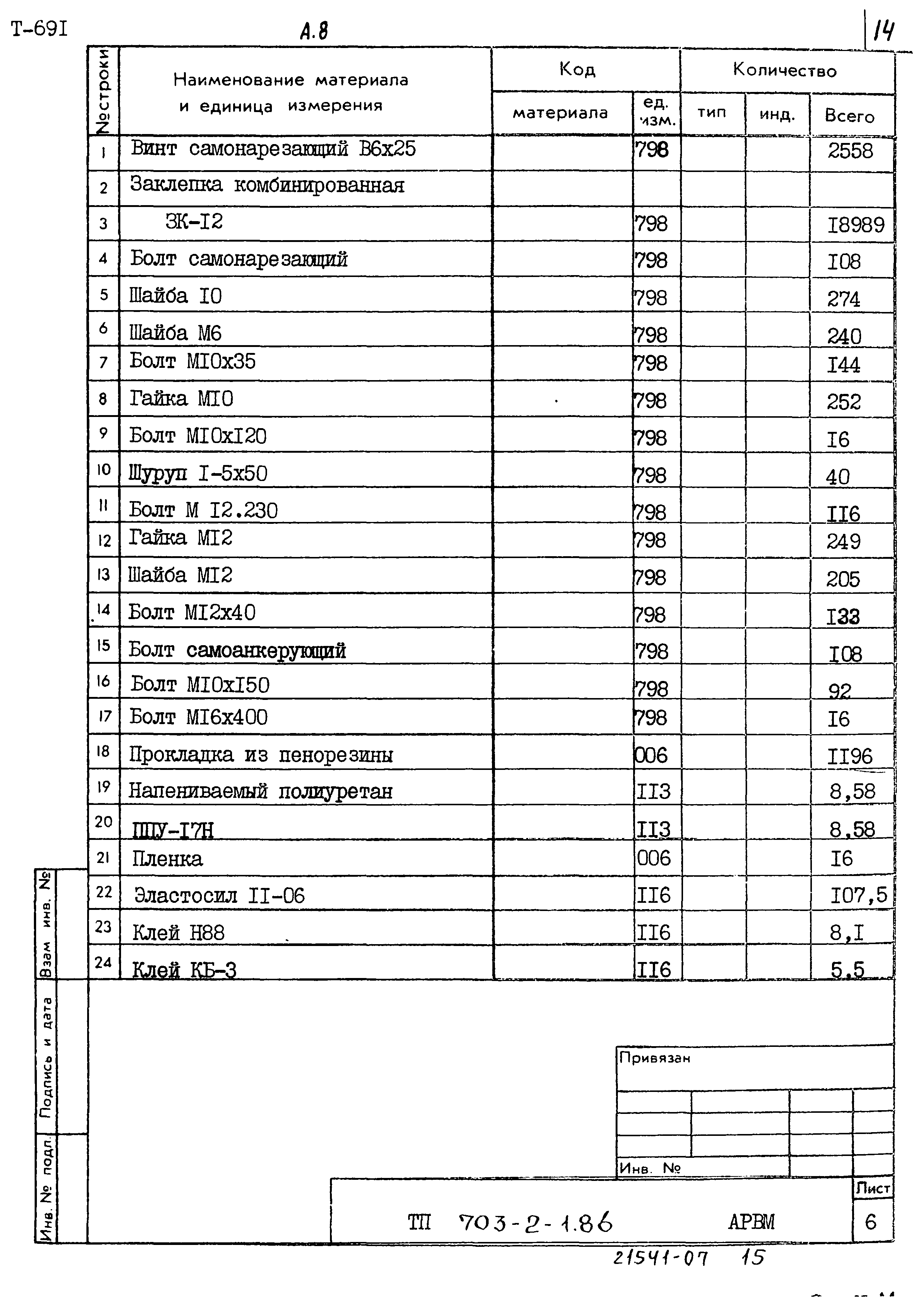 Типовой проект 703-2-1.86