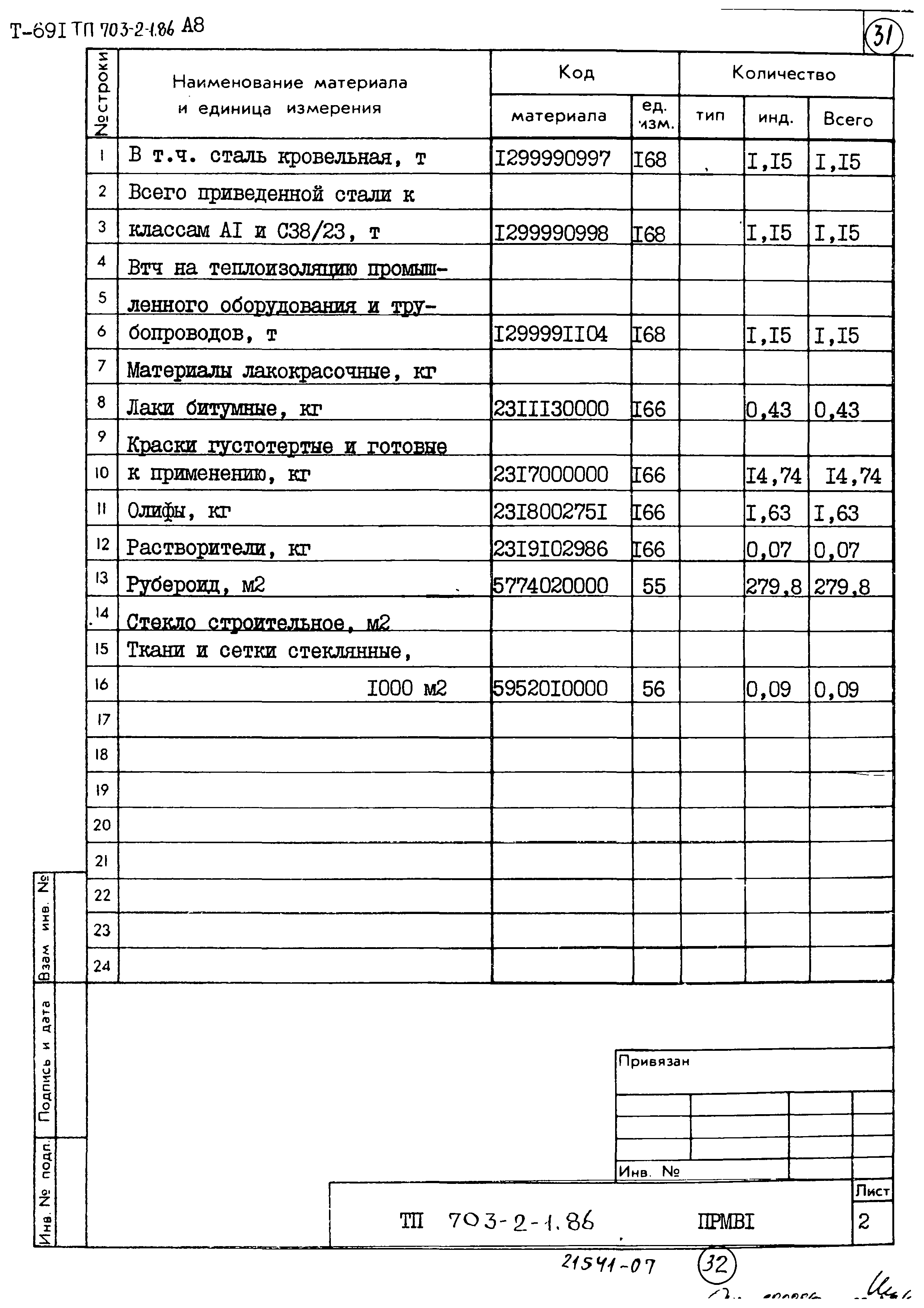 Типовой проект 703-2-1.86