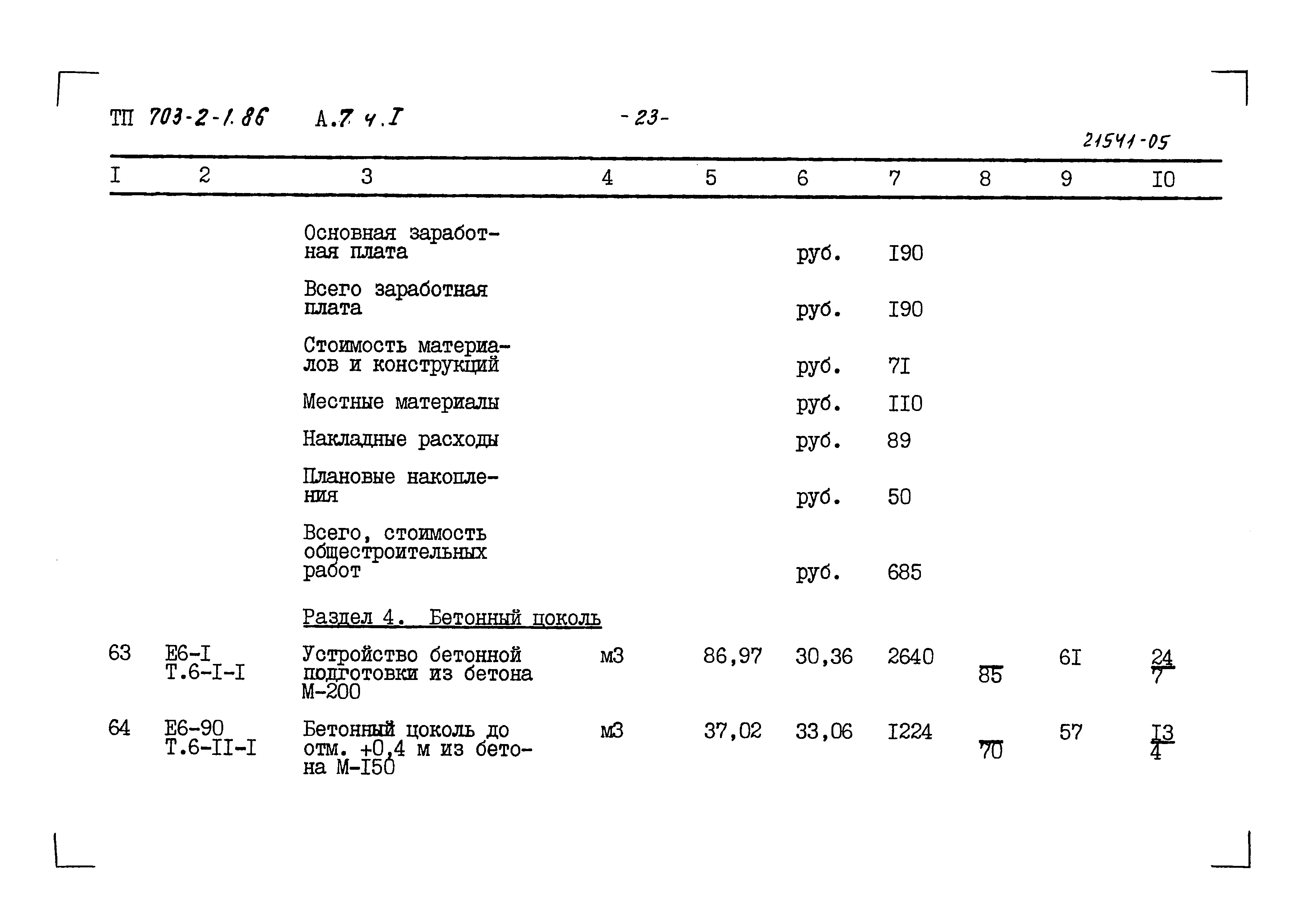 Типовой проект 703-2-1.86