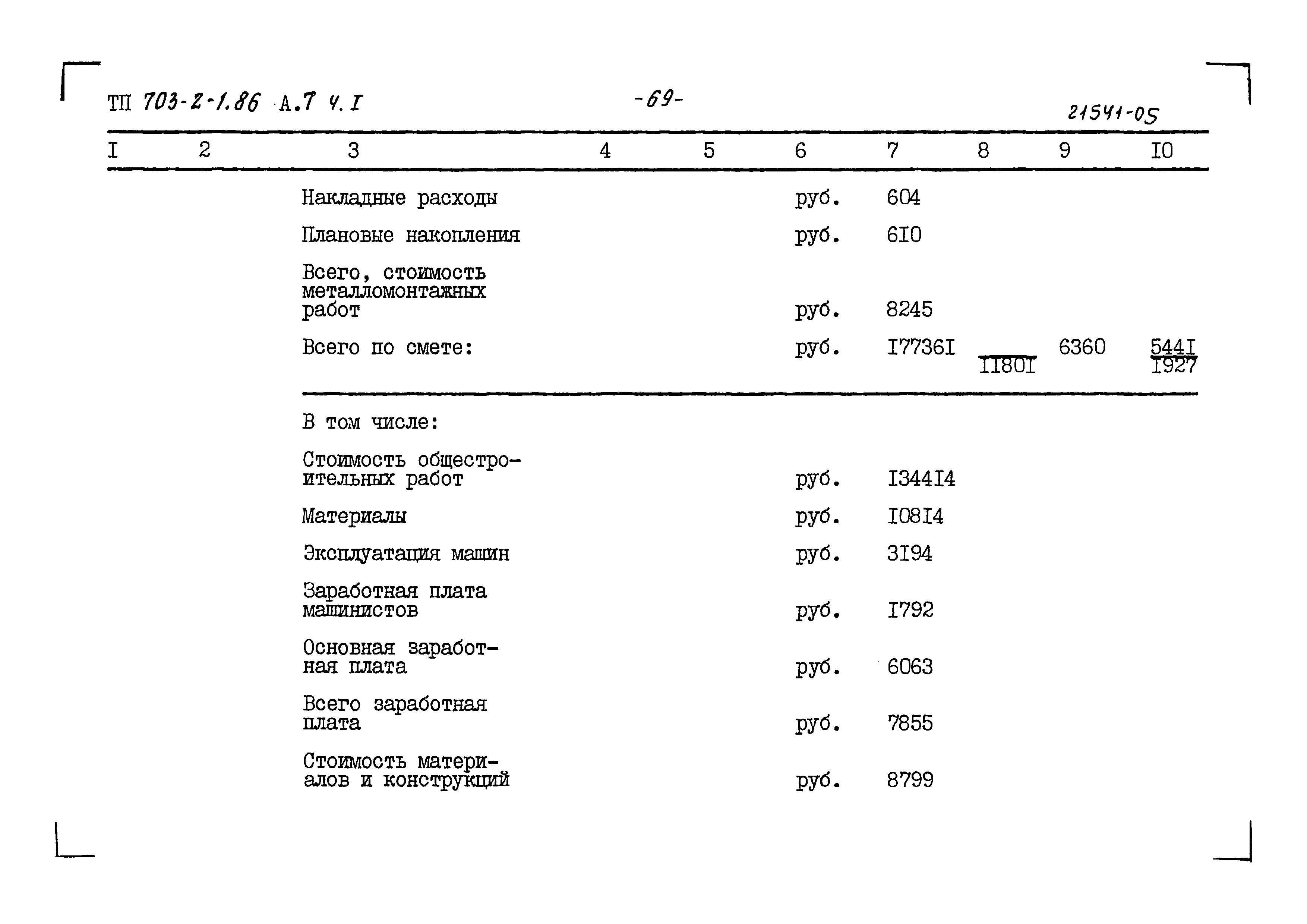 Типовой проект 703-2-1.86