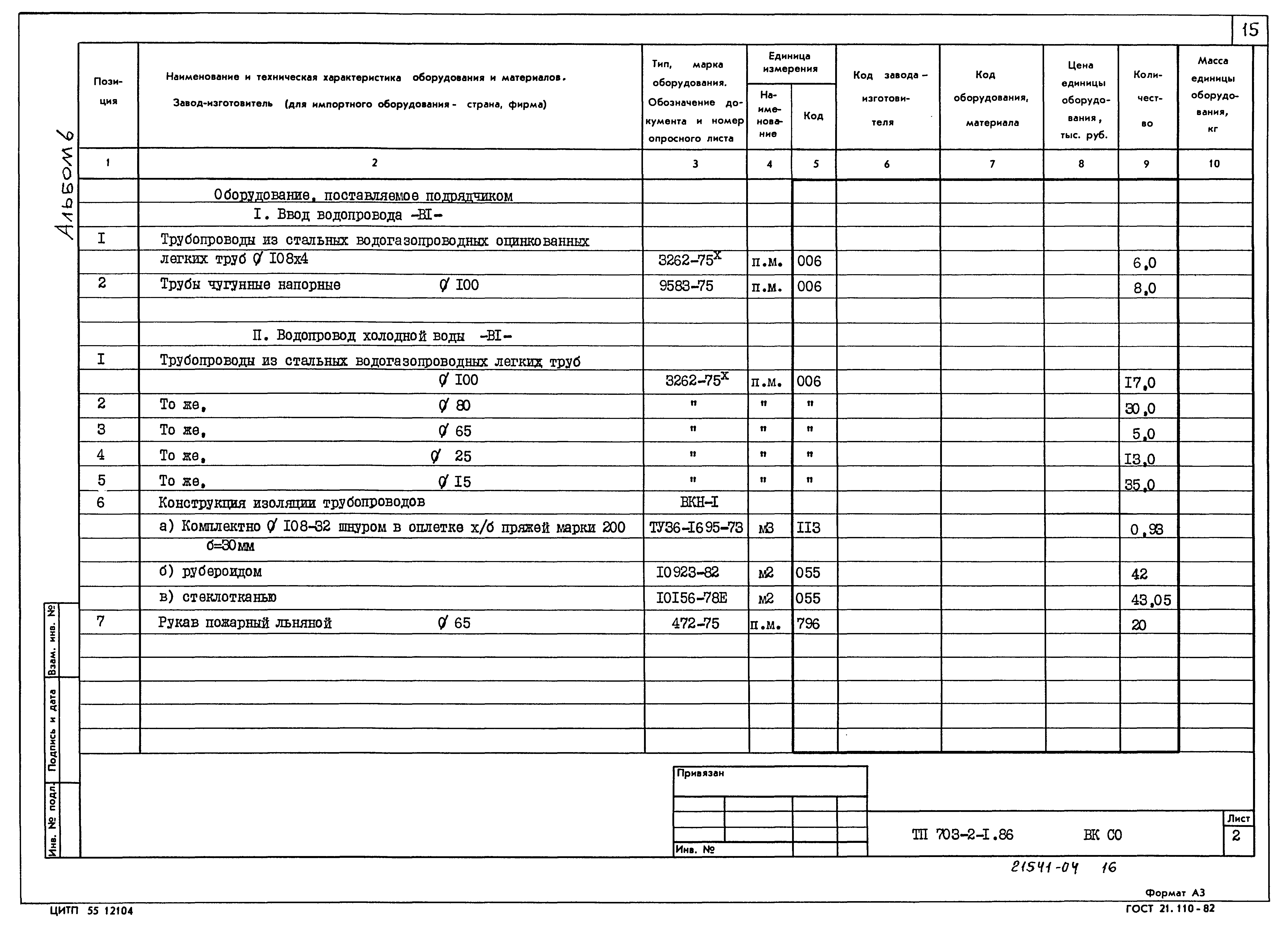 Типовой проект 703-2-1.86