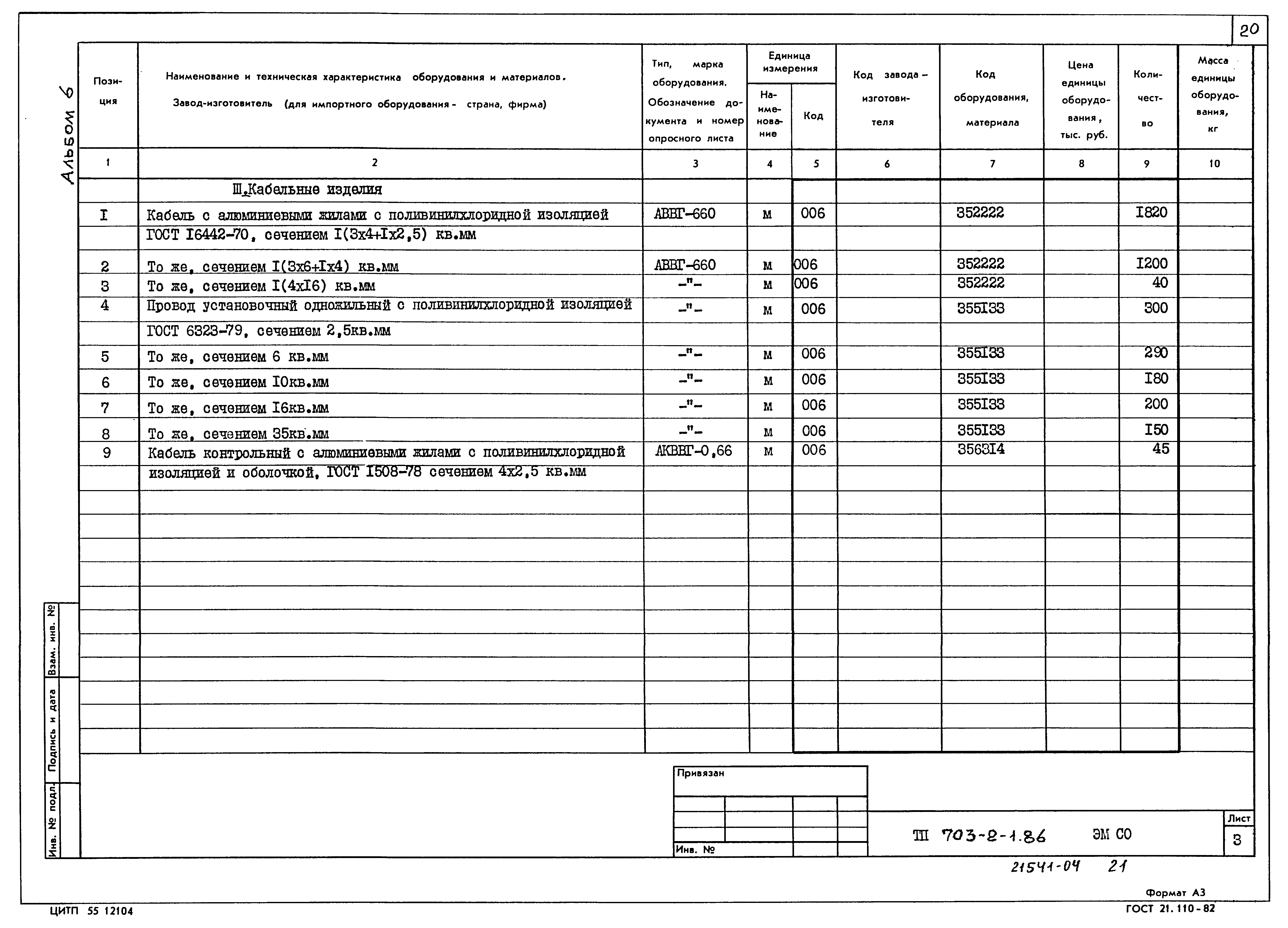 Типовой проект 703-2-1.86