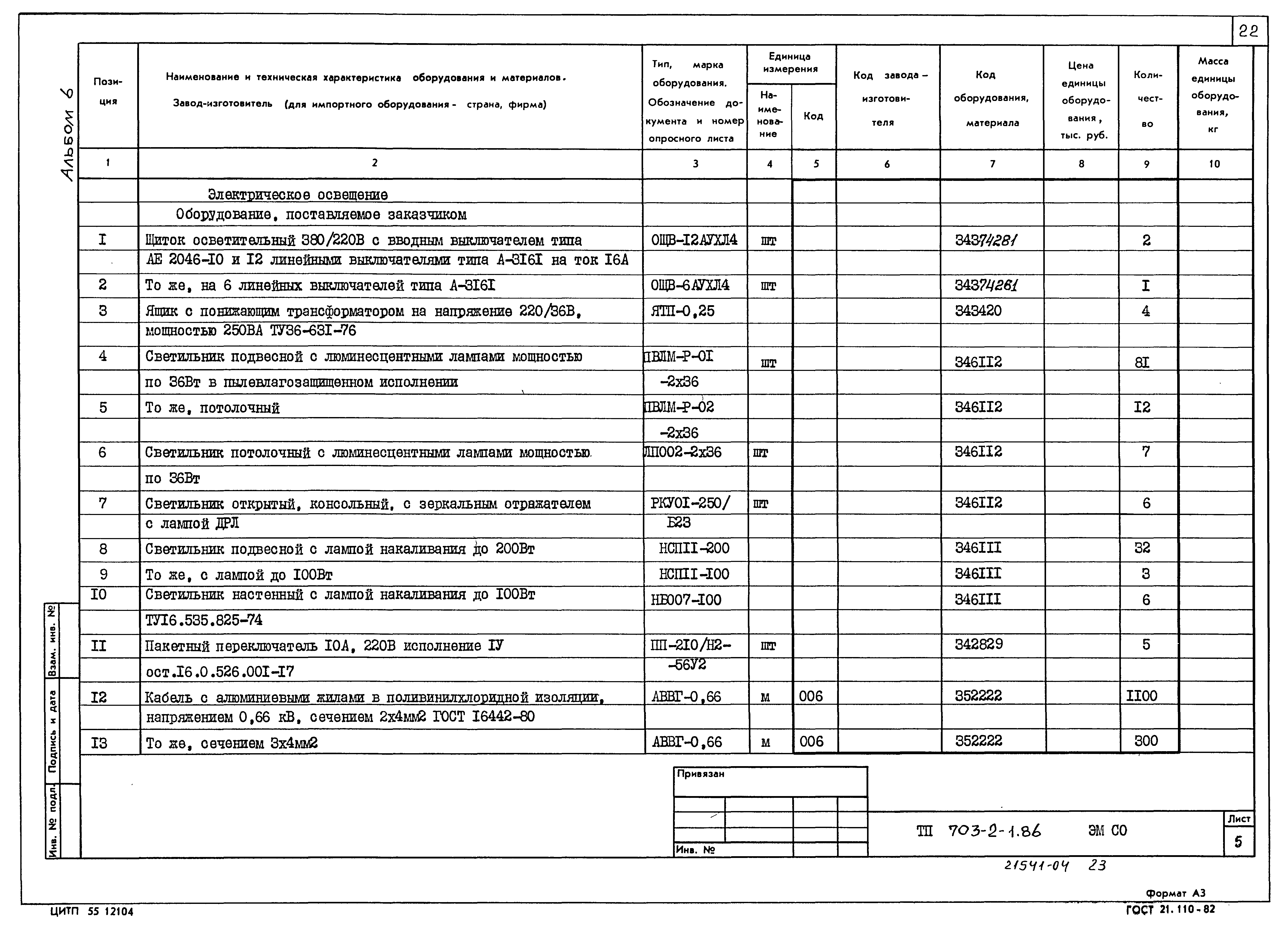 Типовой проект 703-2-1.86