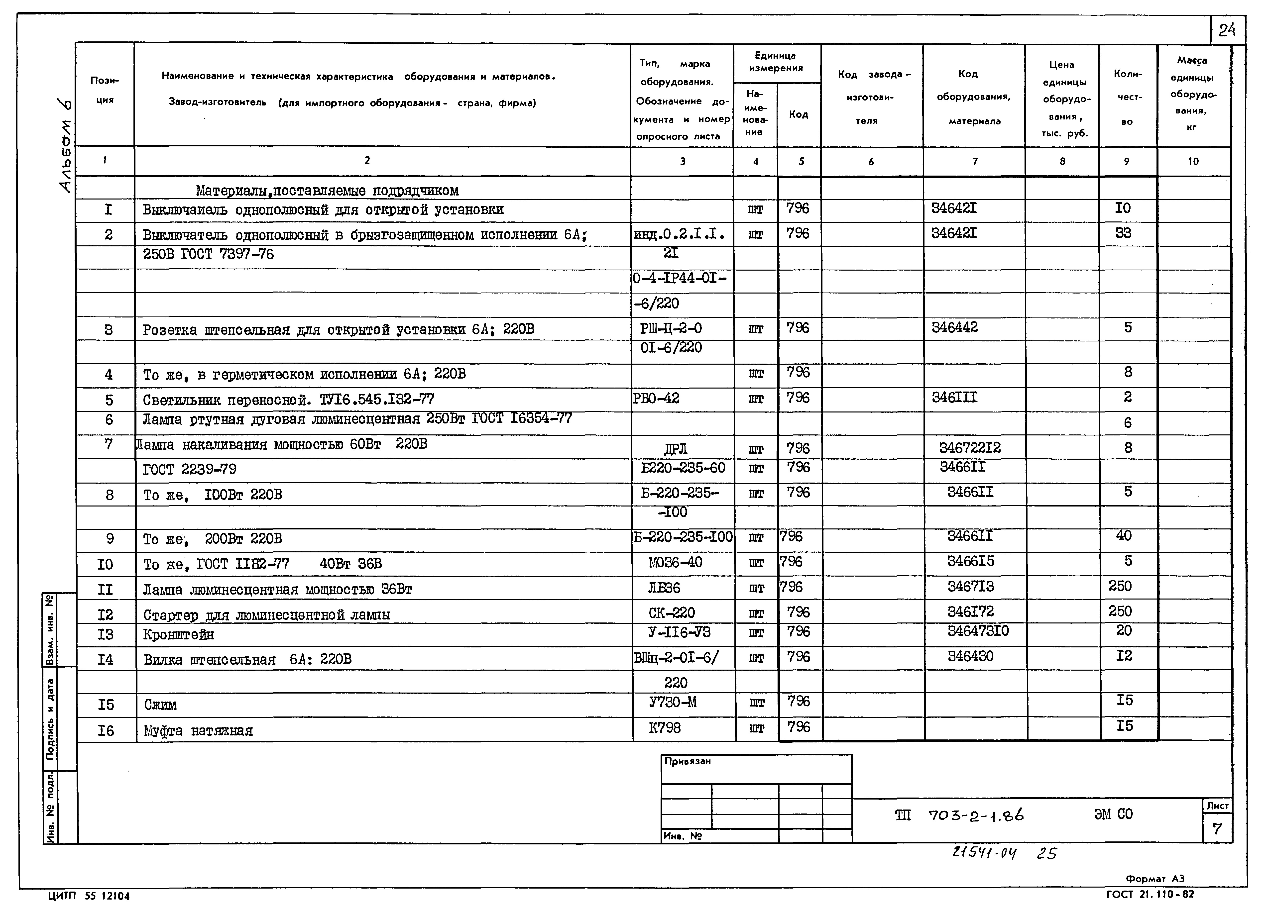 Типовой проект 703-2-1.86