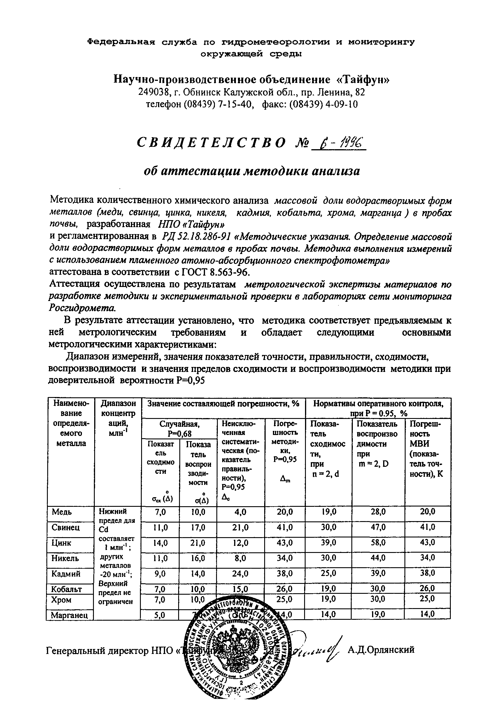 РД 52.18.286-91