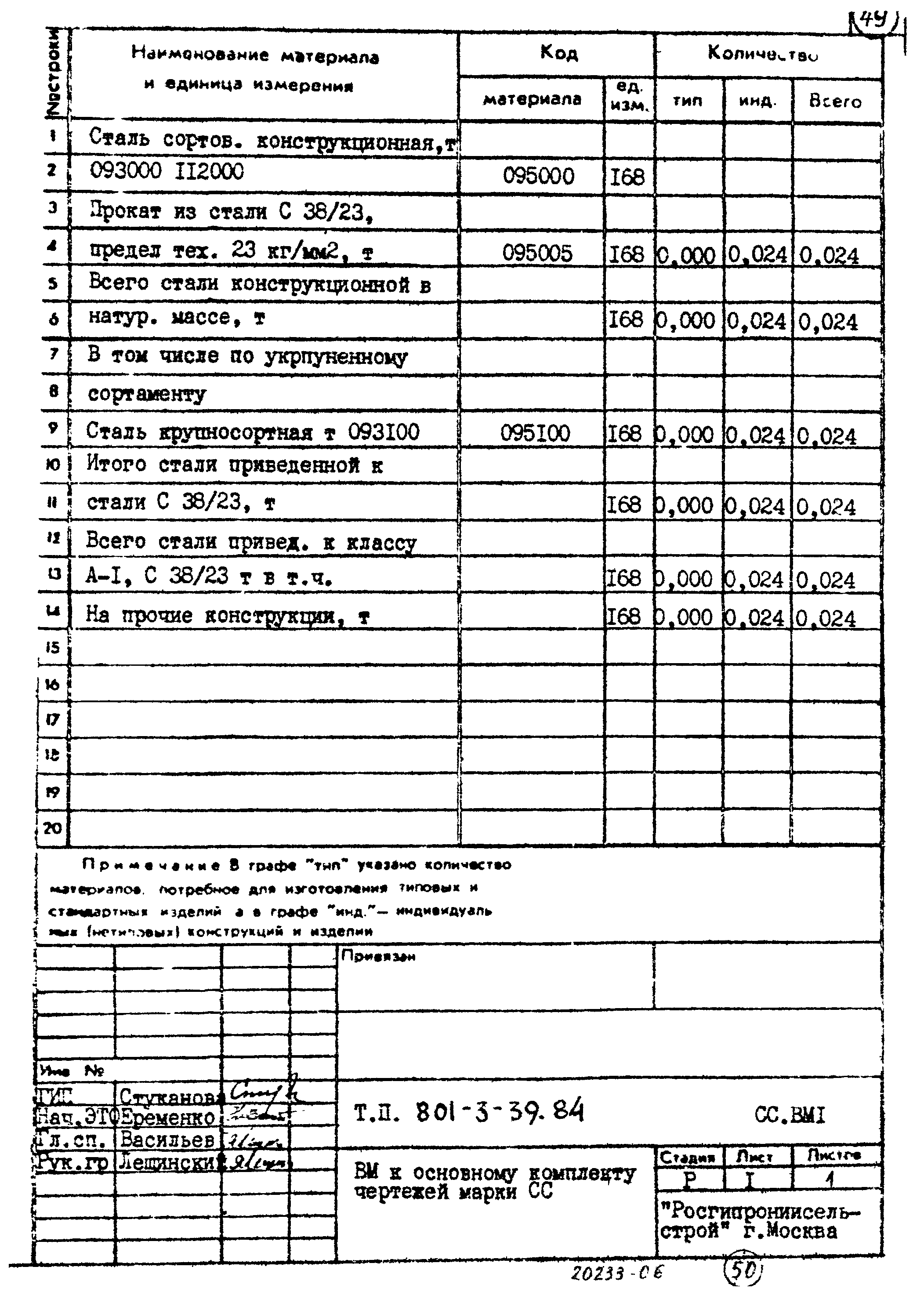 Типовой проект 801-3-39.84