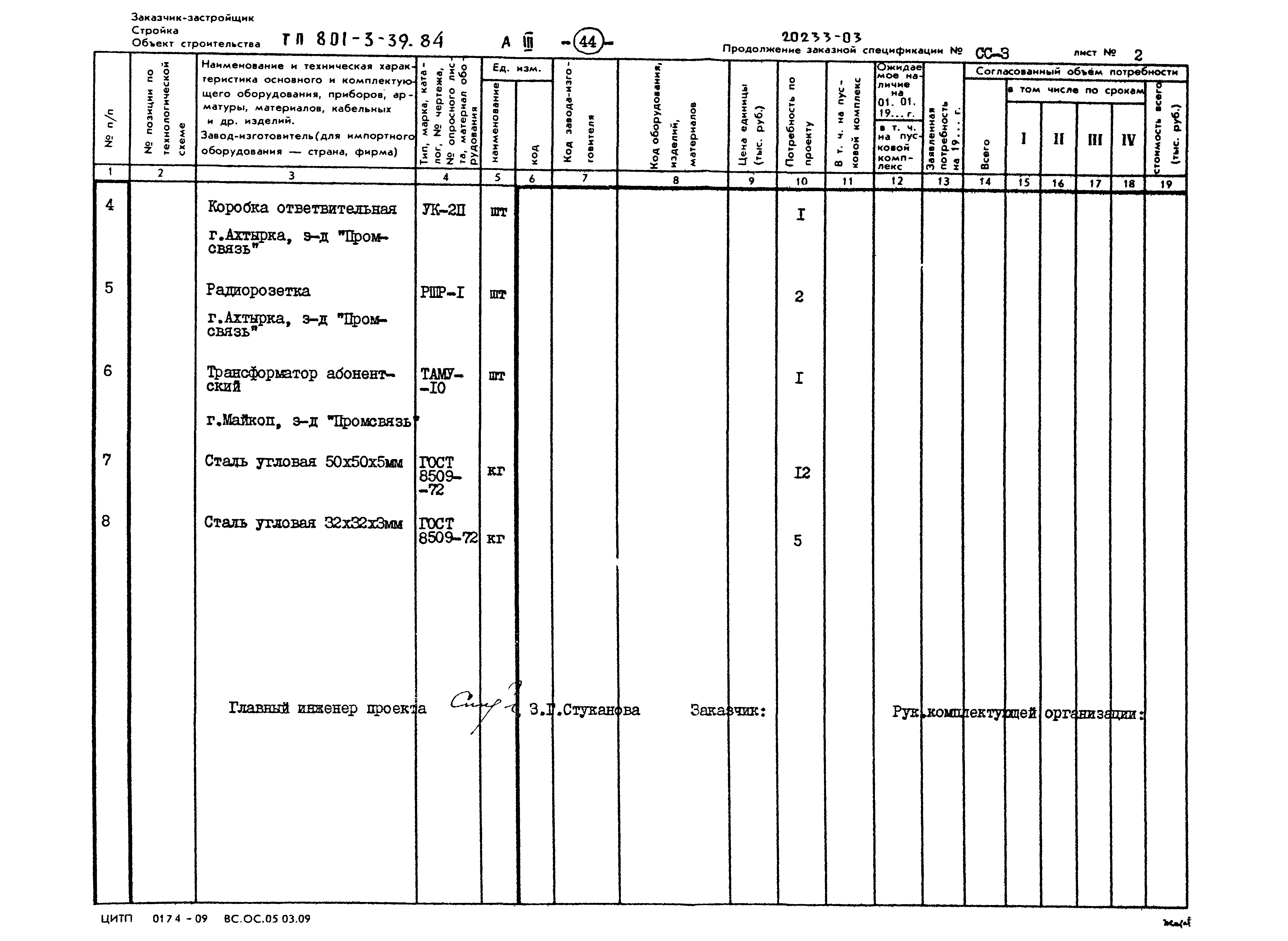 Типовой проект 801-3-39.84